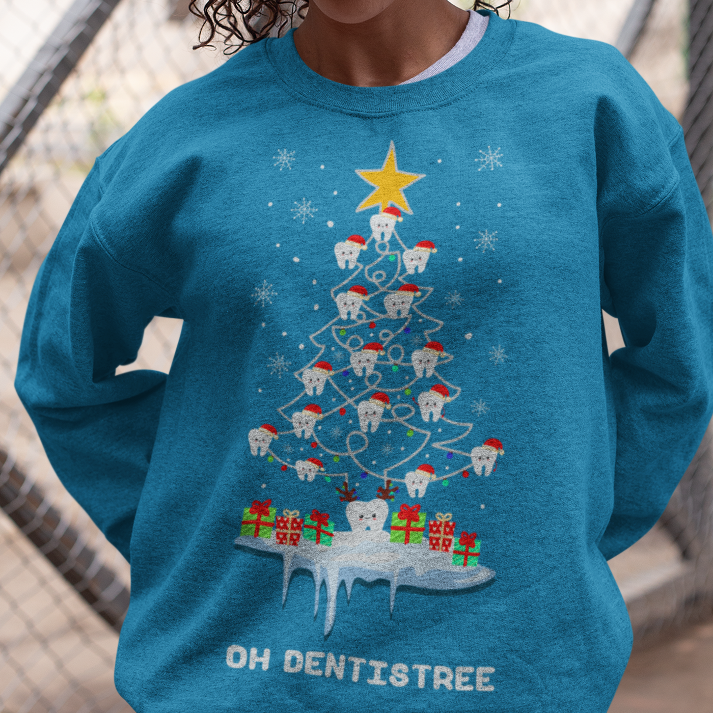 Oh Dentistree | Fun Dental Christmas Tree | Unisex Crewneck Sweatshirts