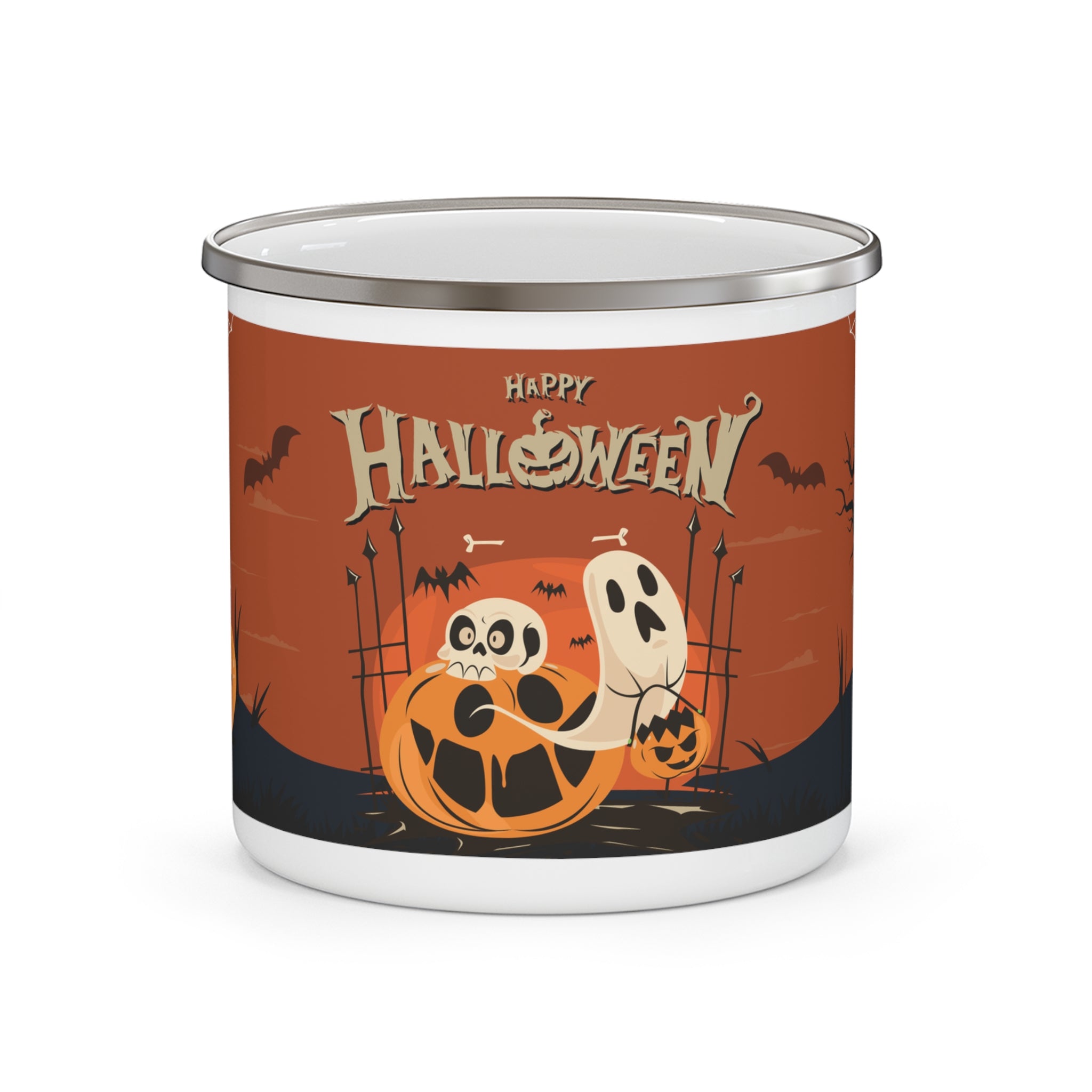 Happy Halloween with Pumpkin | Enamel Camping Mug