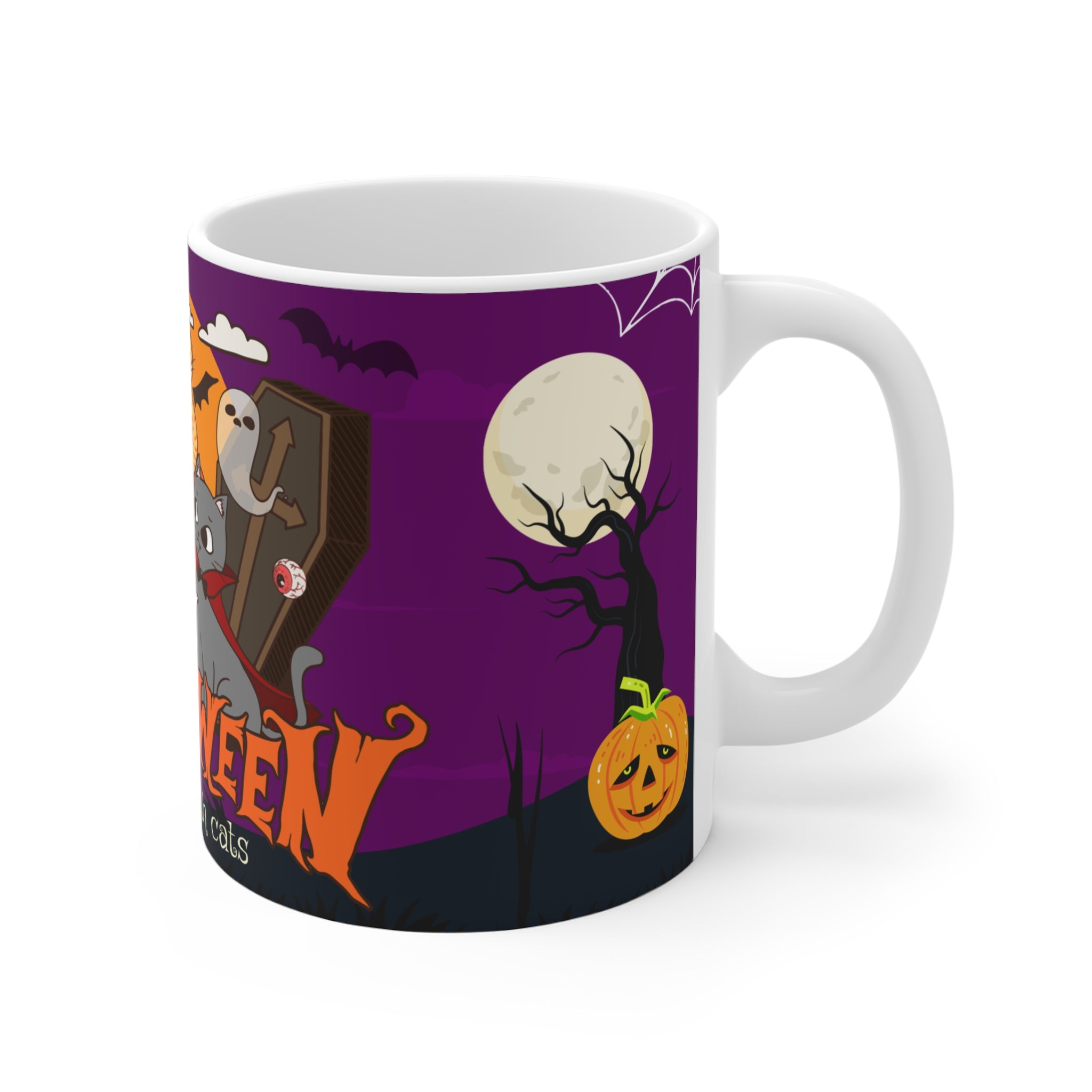 Happy Halloween is Better with Cats | Ceramic Mugs