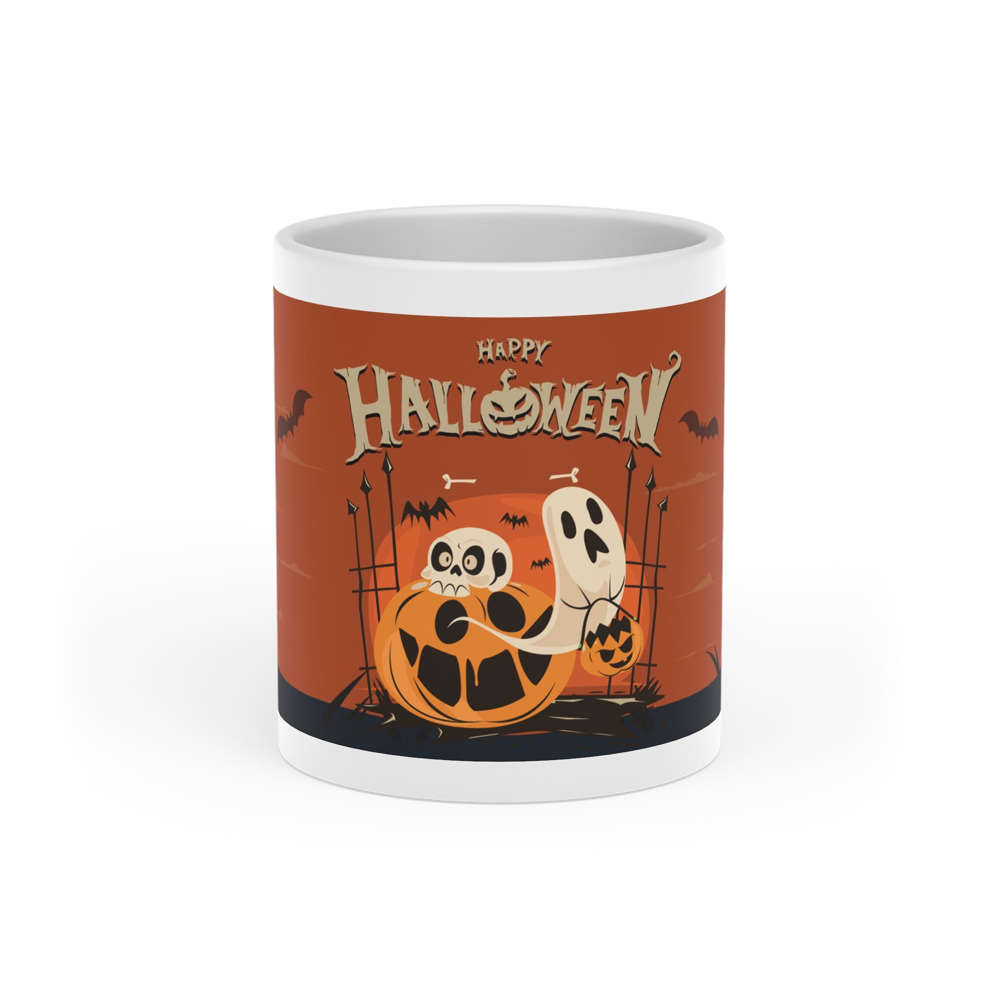 Happy Halloween with Pumpkin | Heart-Shaped Mug