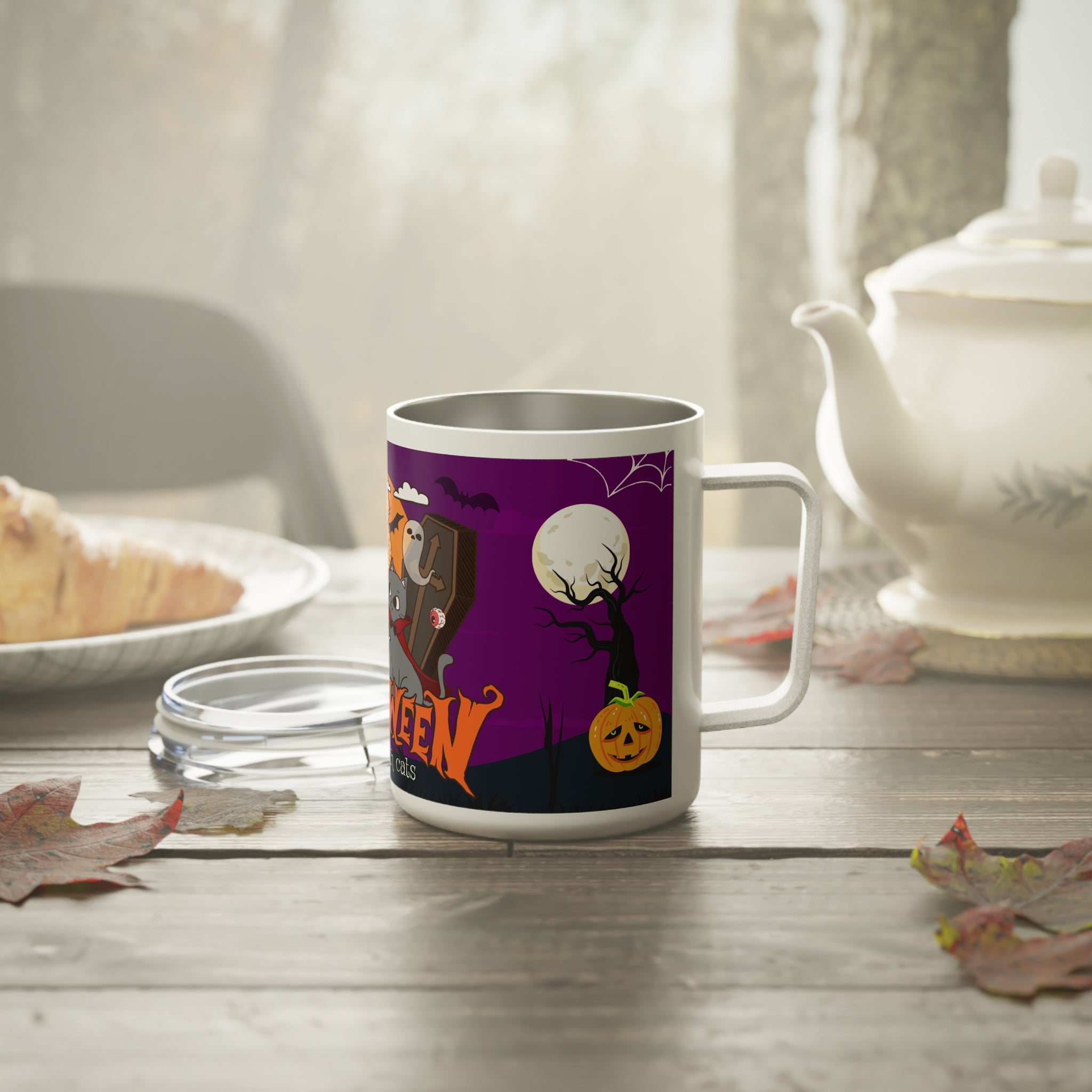 Happy Halloween is Better with Cats | Insulated Coffee Mug