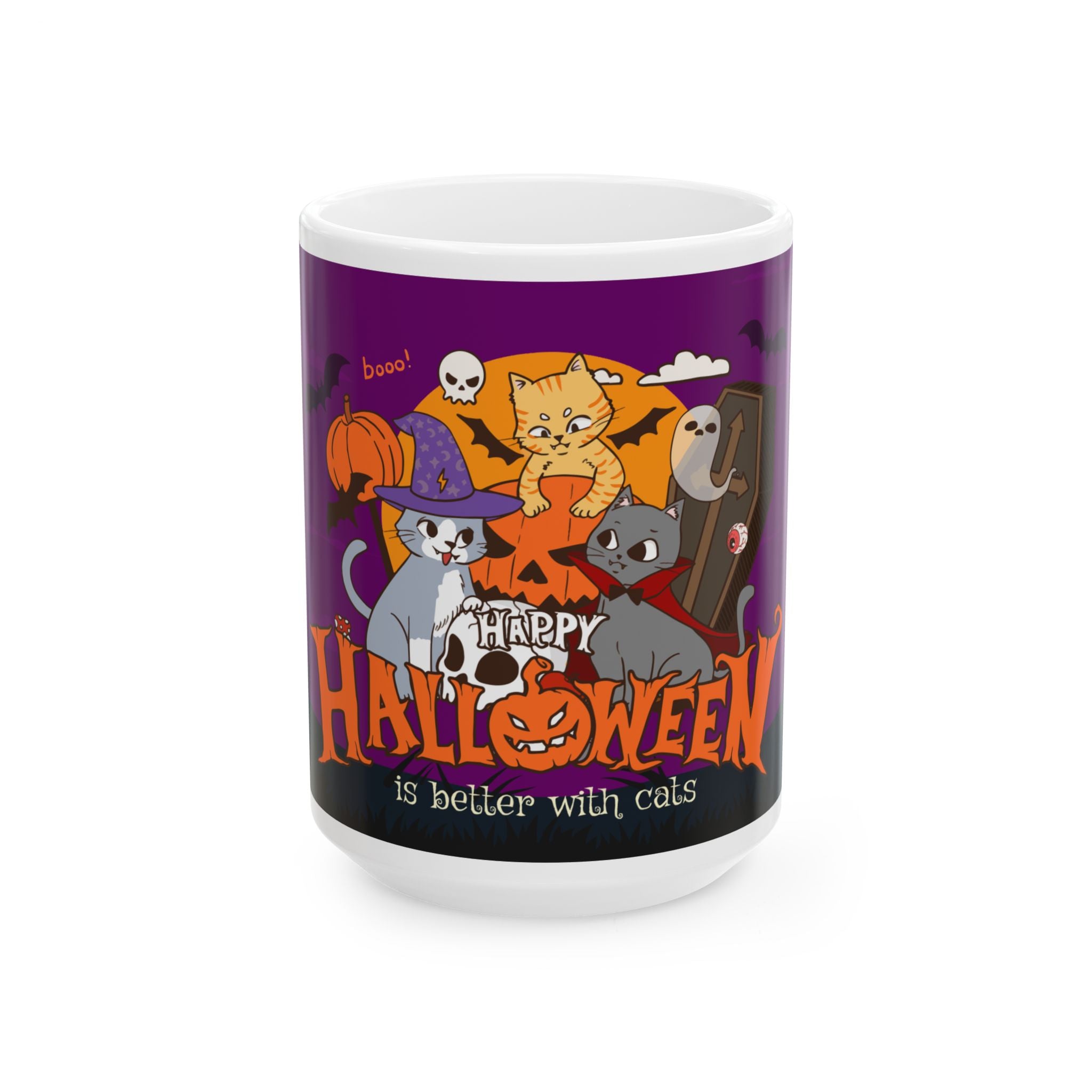 Happy Halloween is Better with Cats | Ceramic Mug