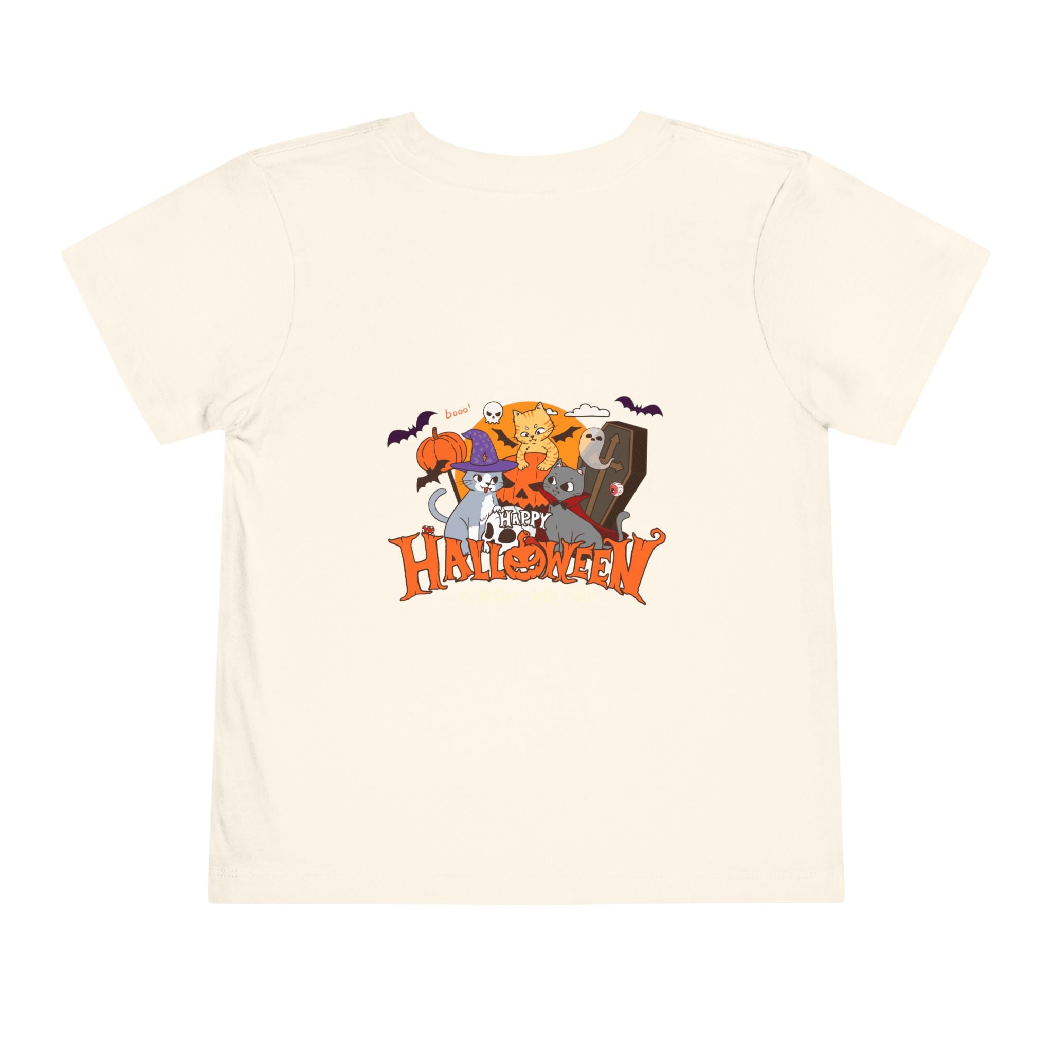 Happy Halloween with Cats | Toddler Short Sleeve Tee