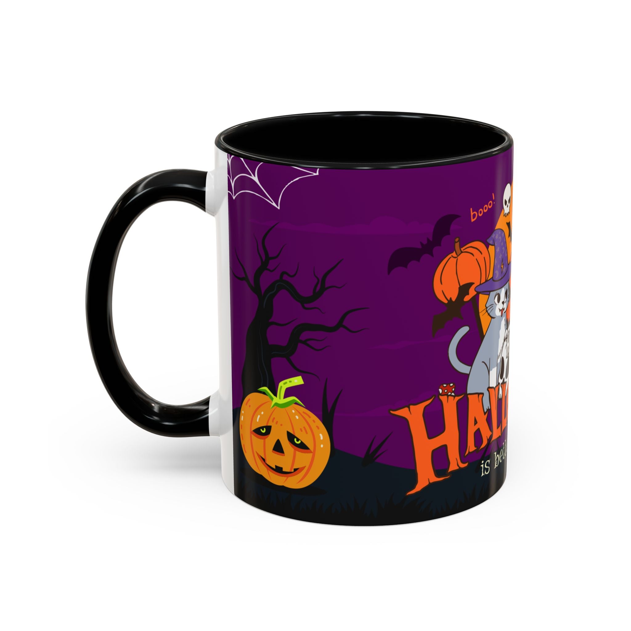 Happy Halloween is Better with Cats | Accent Coffee Mug