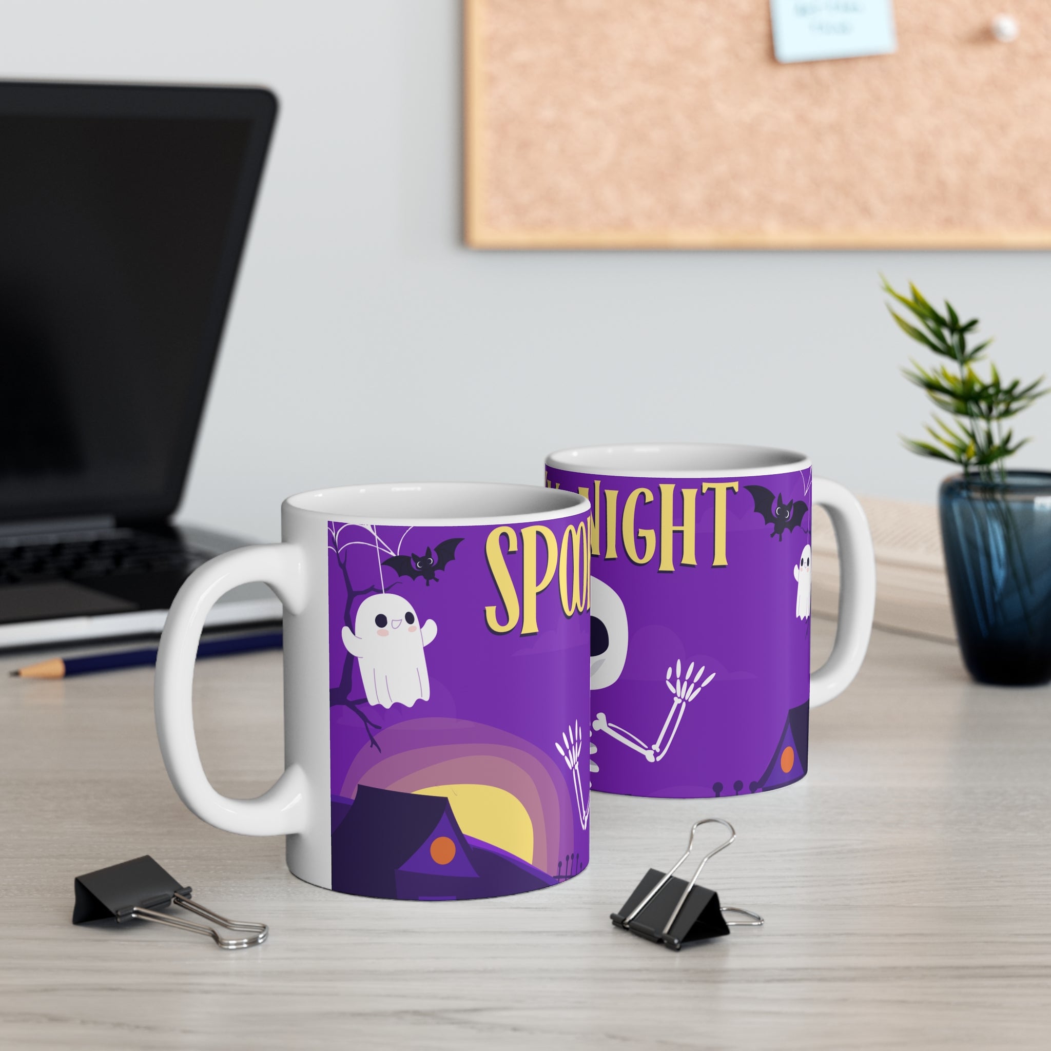 Spooky Night with Halloween Skeleton | Mug