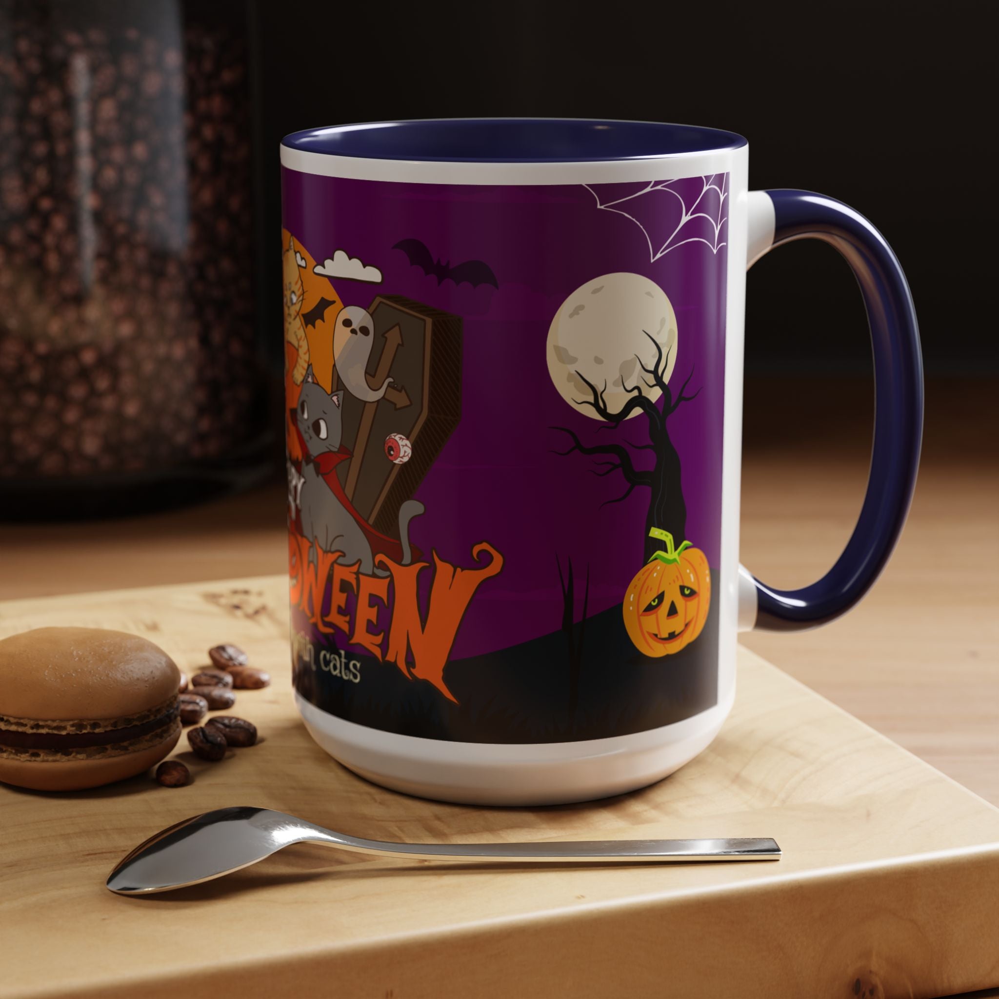 Happy Halloween is Better with Cats | Accent Coffee Mug