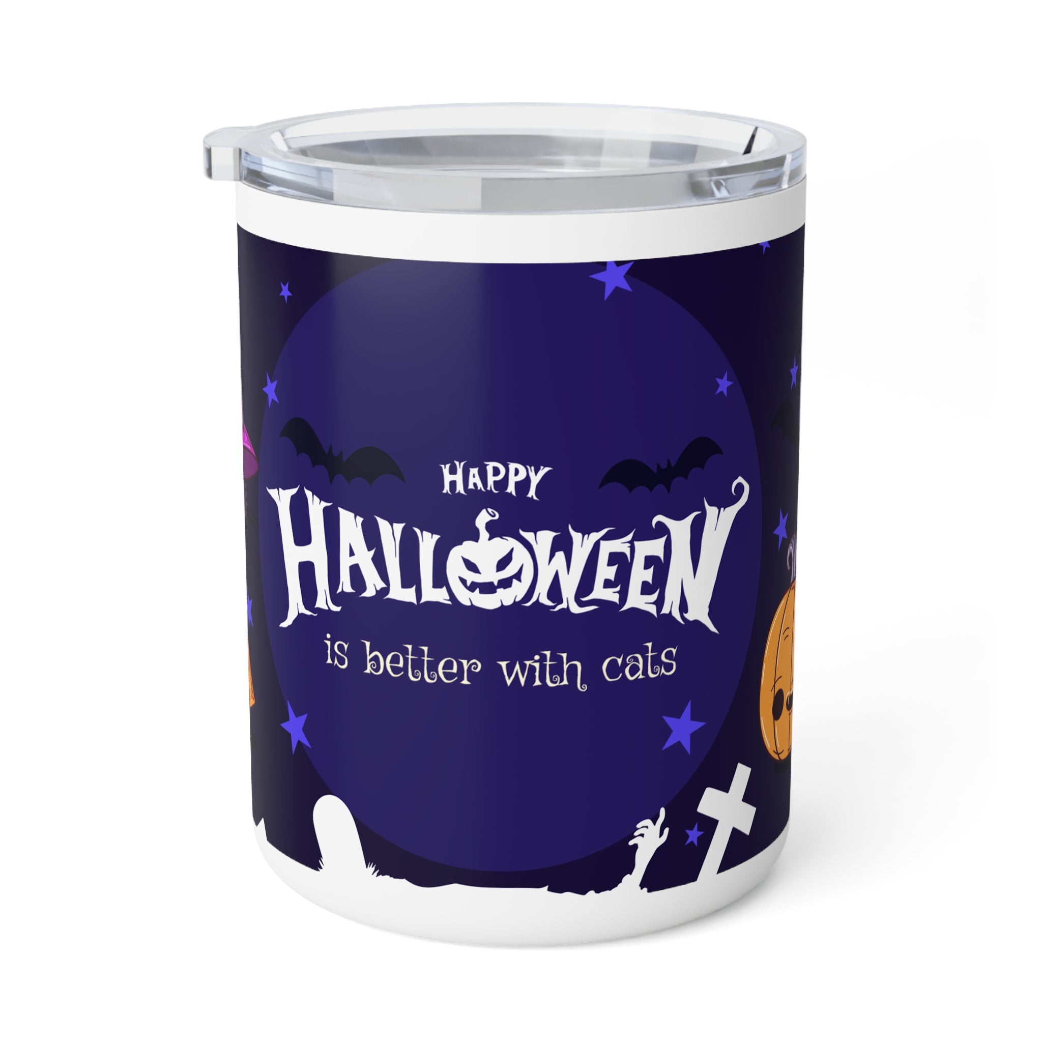 Happy Halloween with Witch's Cats | Insulated Coffee Mug