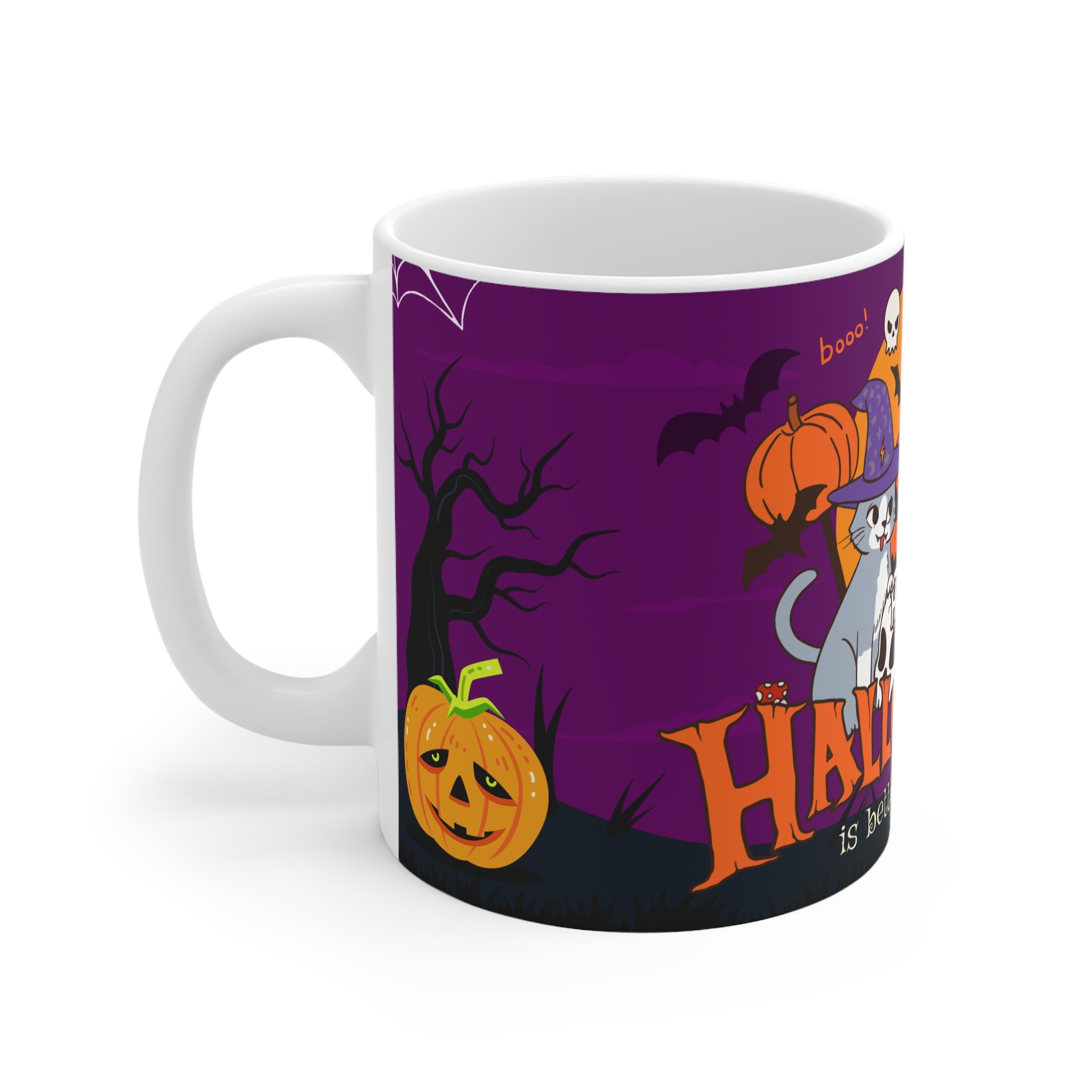 Happy Halloween is Better with Cats | White Mug