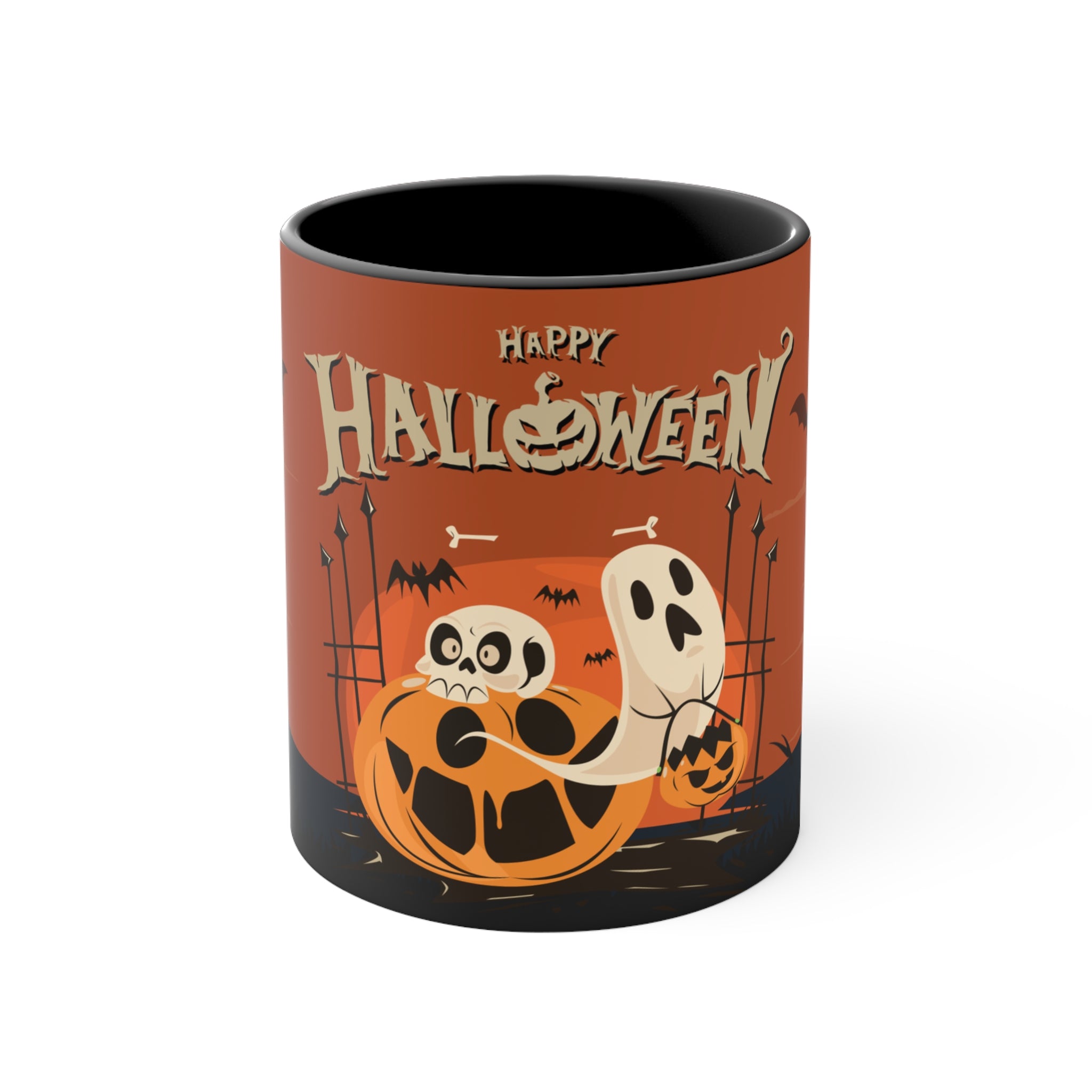 Happy Halloween with Pumpkin | Colorful Accent Mugs