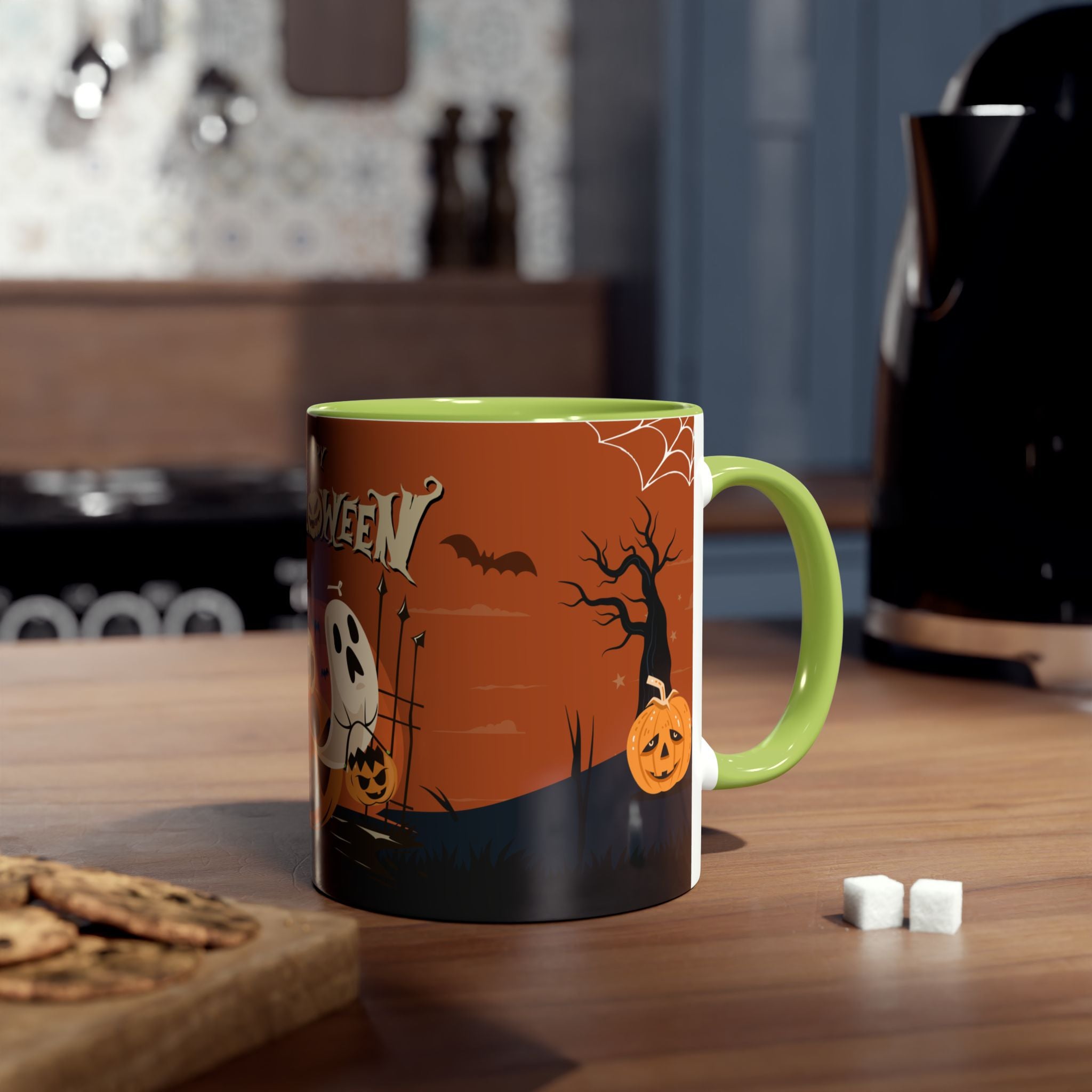 Happy Halloween with Pumpkin | Two-Tone Coffee Mugs