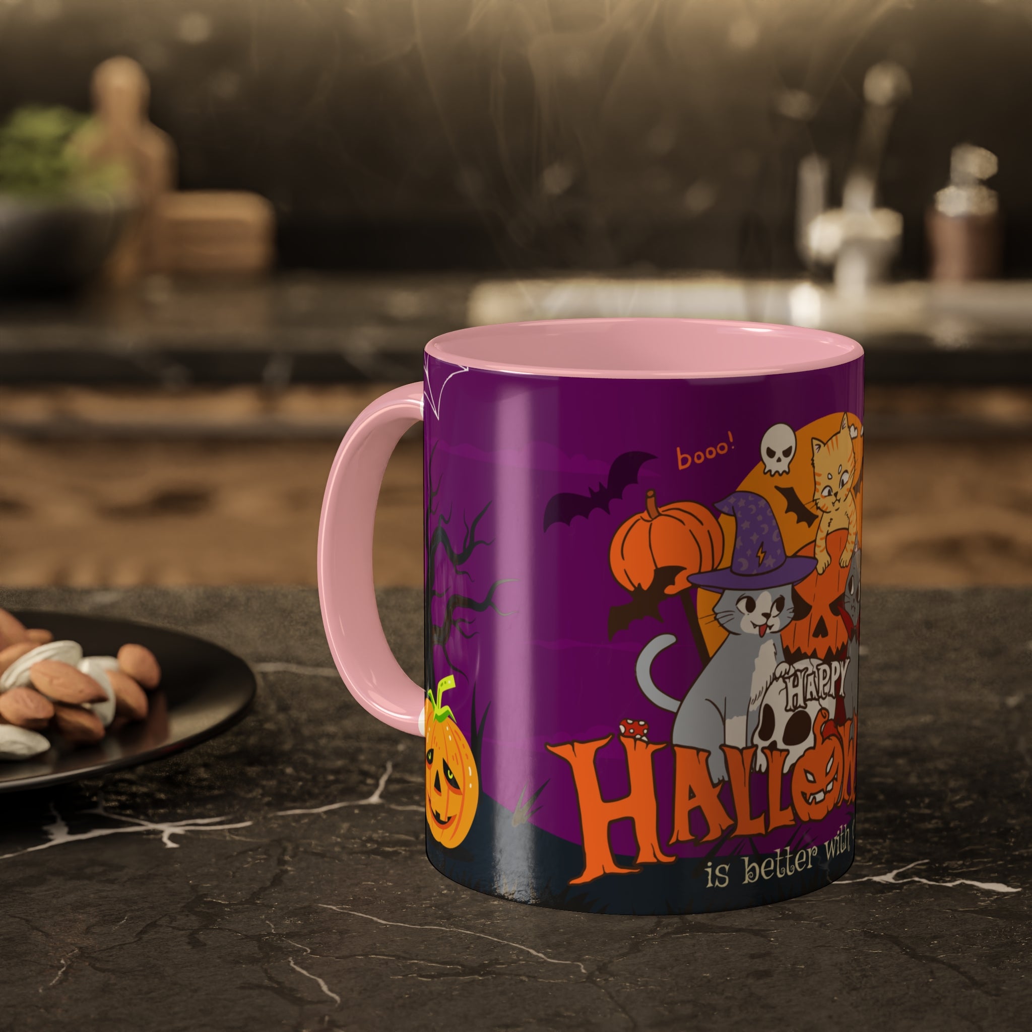 Happy Halloween is Better with Cats | Colorful Mugs