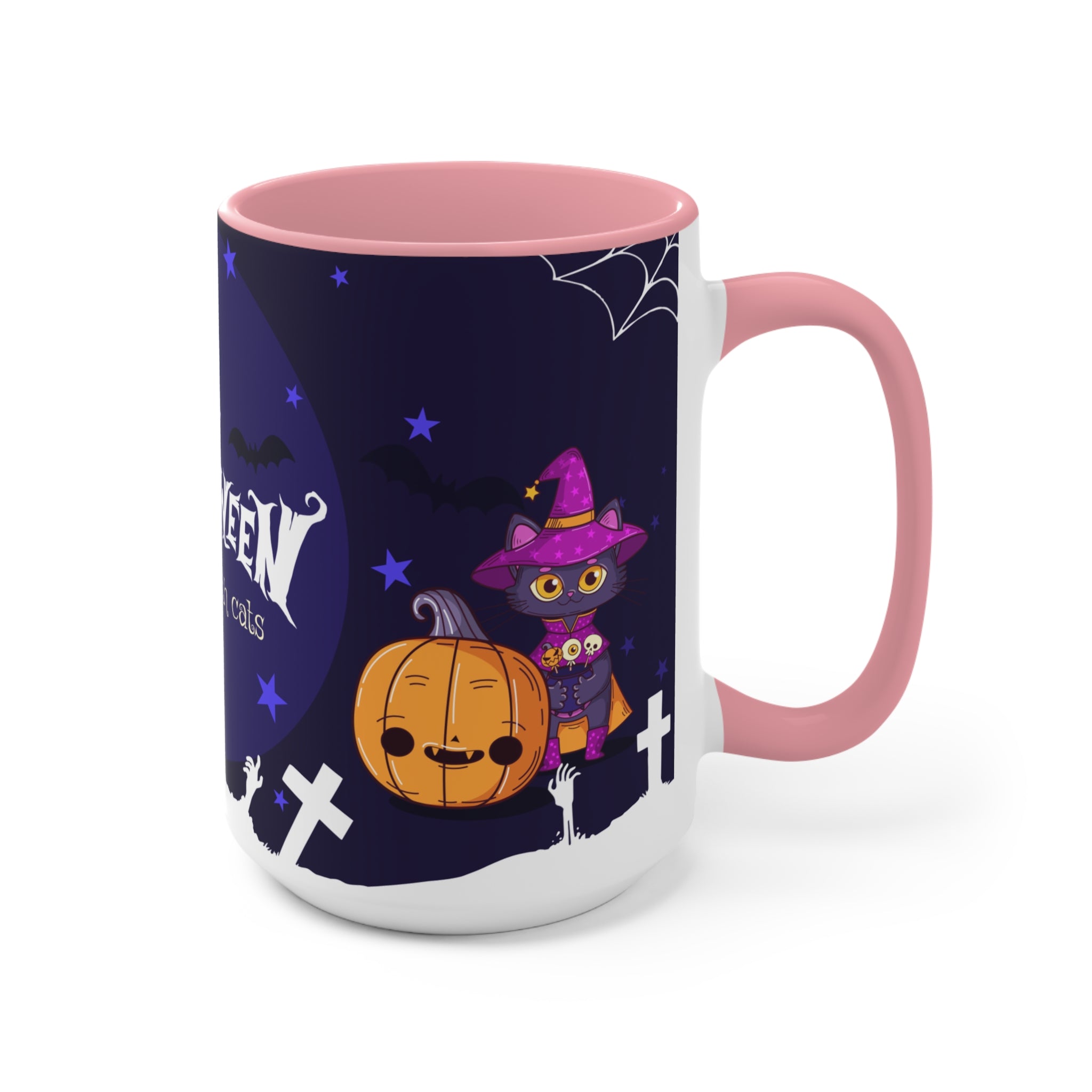 Happy Halloween with Witch's Cats | Accent Mugs