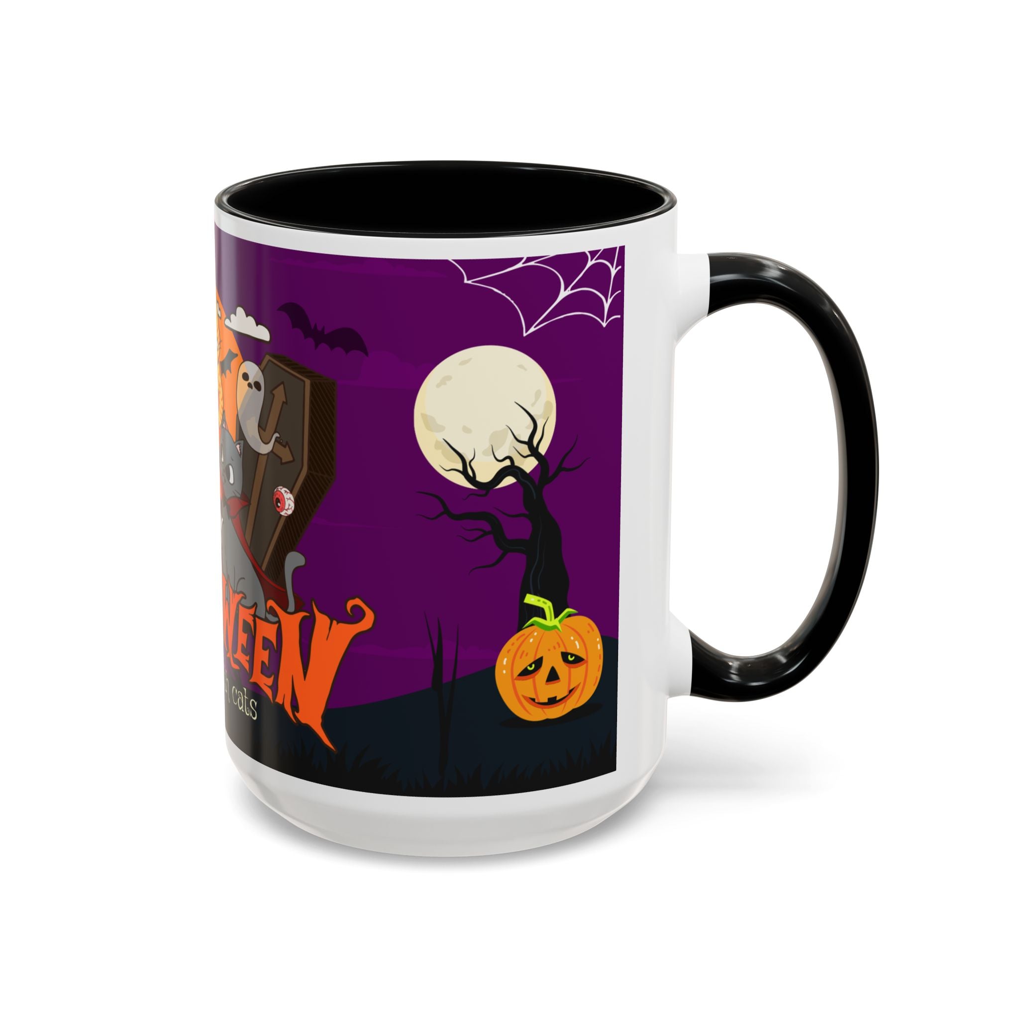 Happy Halloween is Better with Cats | Accent Coffee Mug