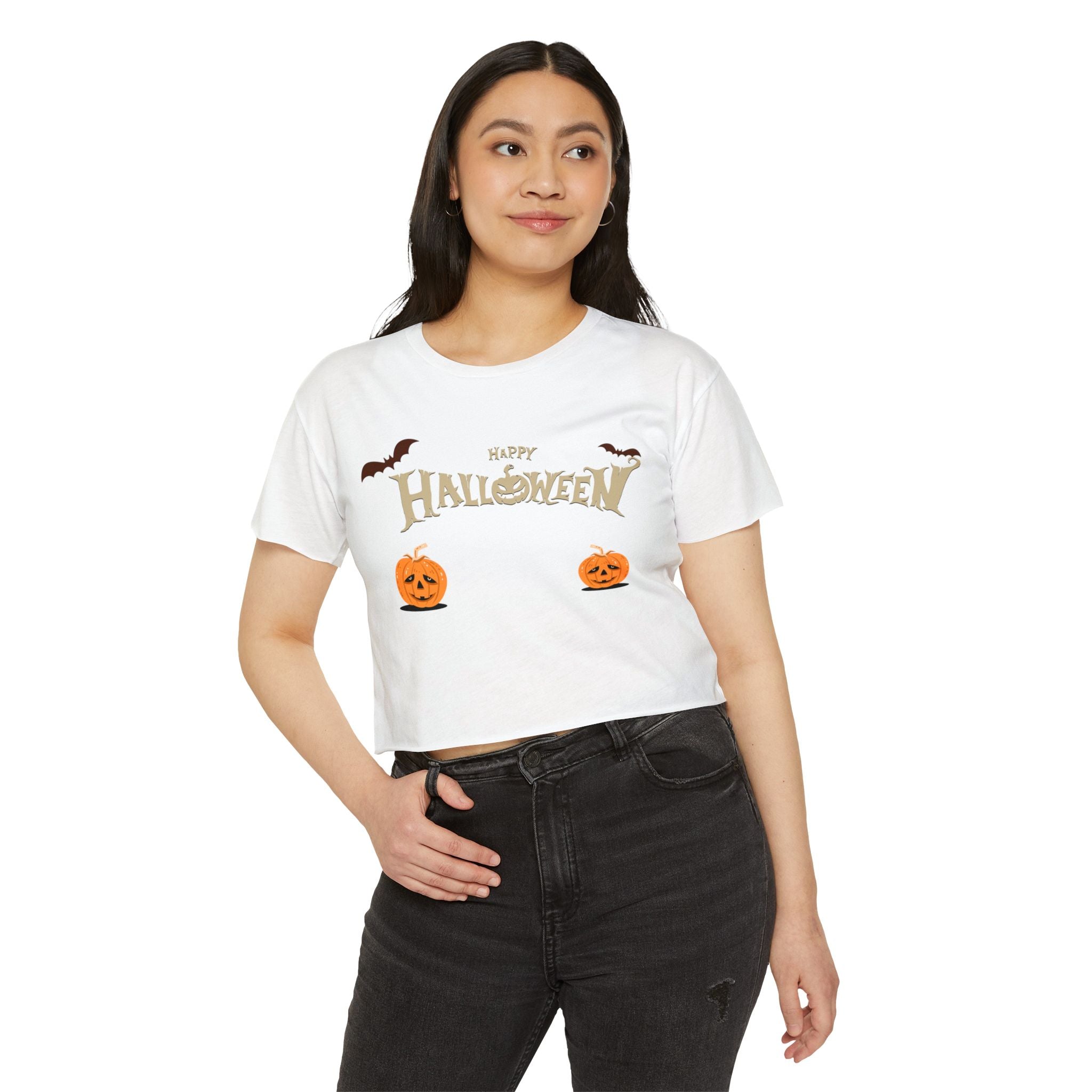 Happy Halloween with Cats | Women's Festival Crop Top