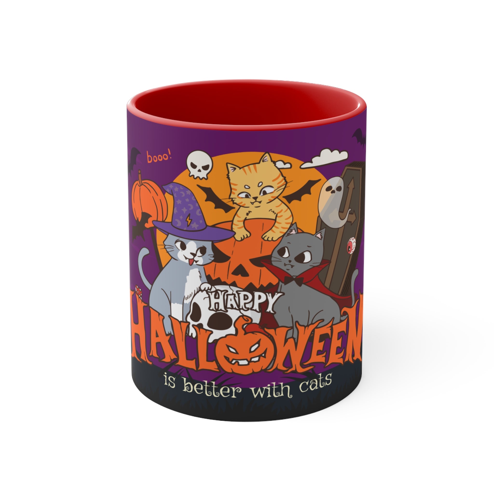Happy Halloween is Better with Cats | Accent Mugs