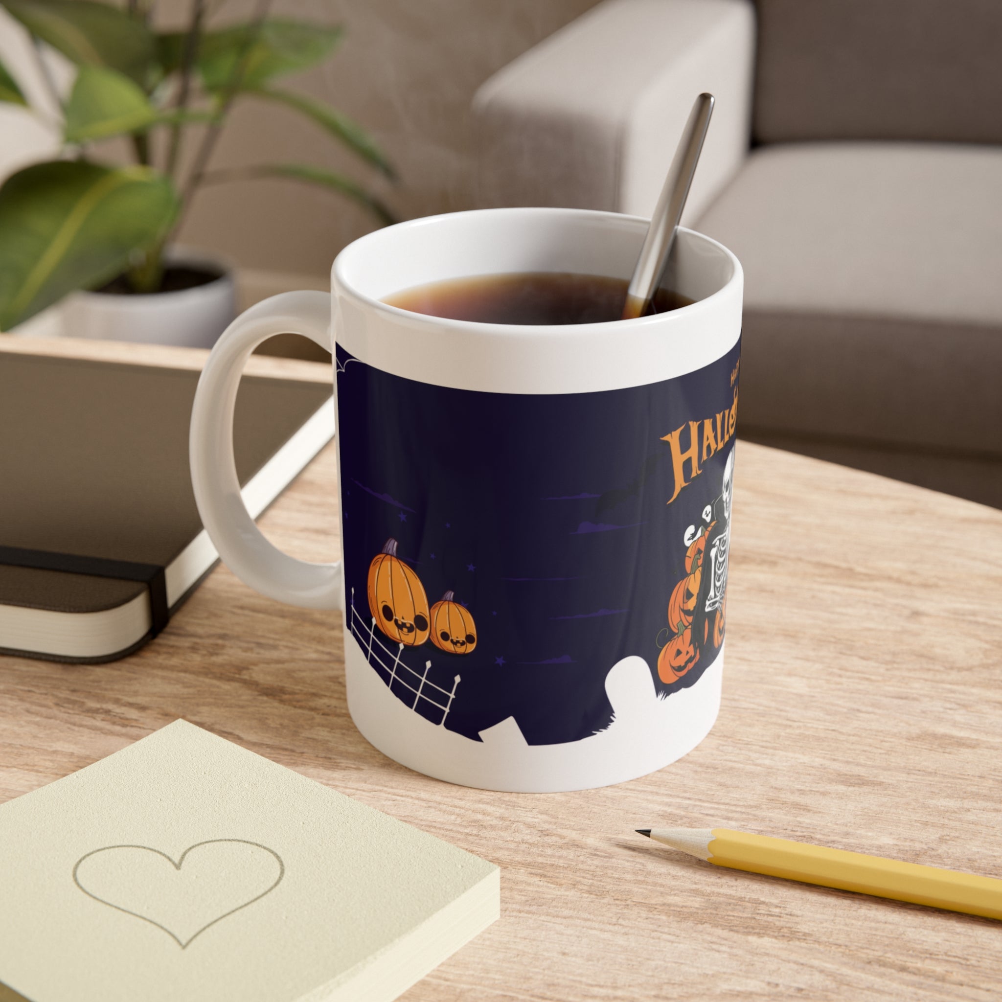 Halloween is Better with Skeleton | White Ceramic Mug