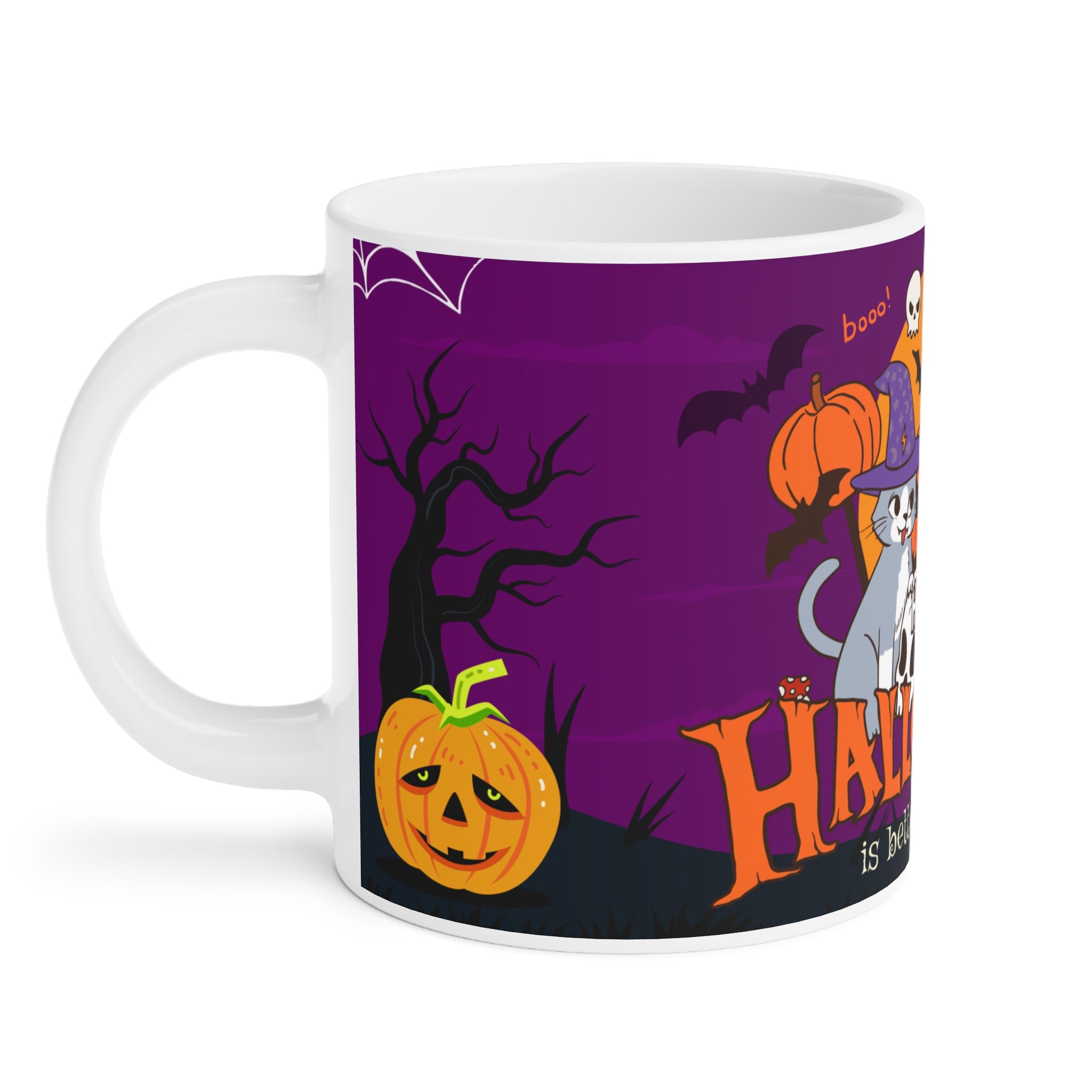 Happy Halloween is Better with Cats | Ceramic Mugs