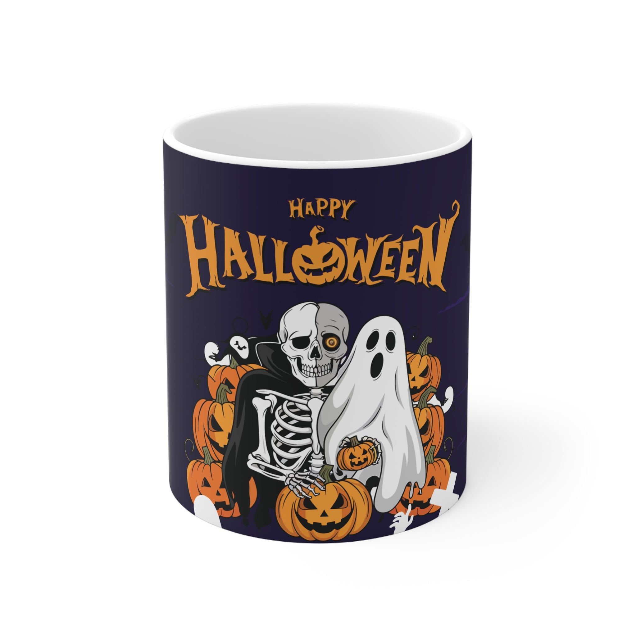 Halloween is Better with Skeleton | White Mug