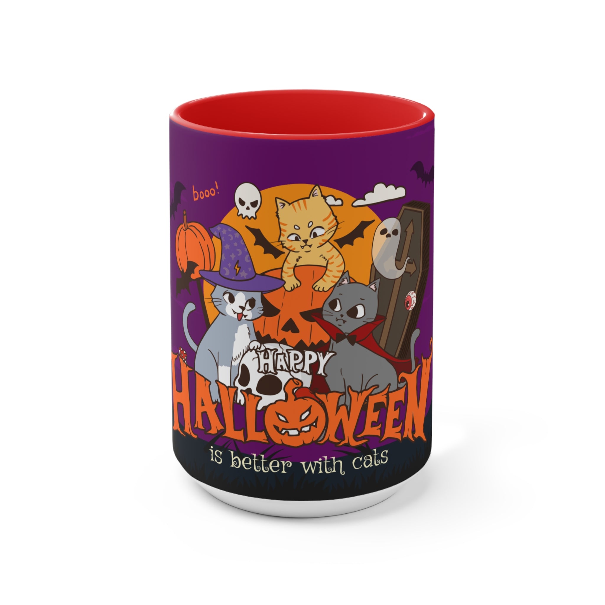 Happy Halloween is Better with Cats | Accent Mugs