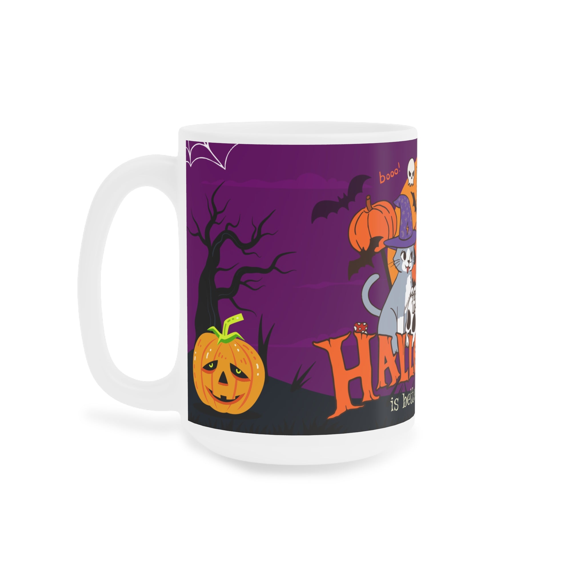 Happy Halloween is Better with Cats | Ceramic Mugs