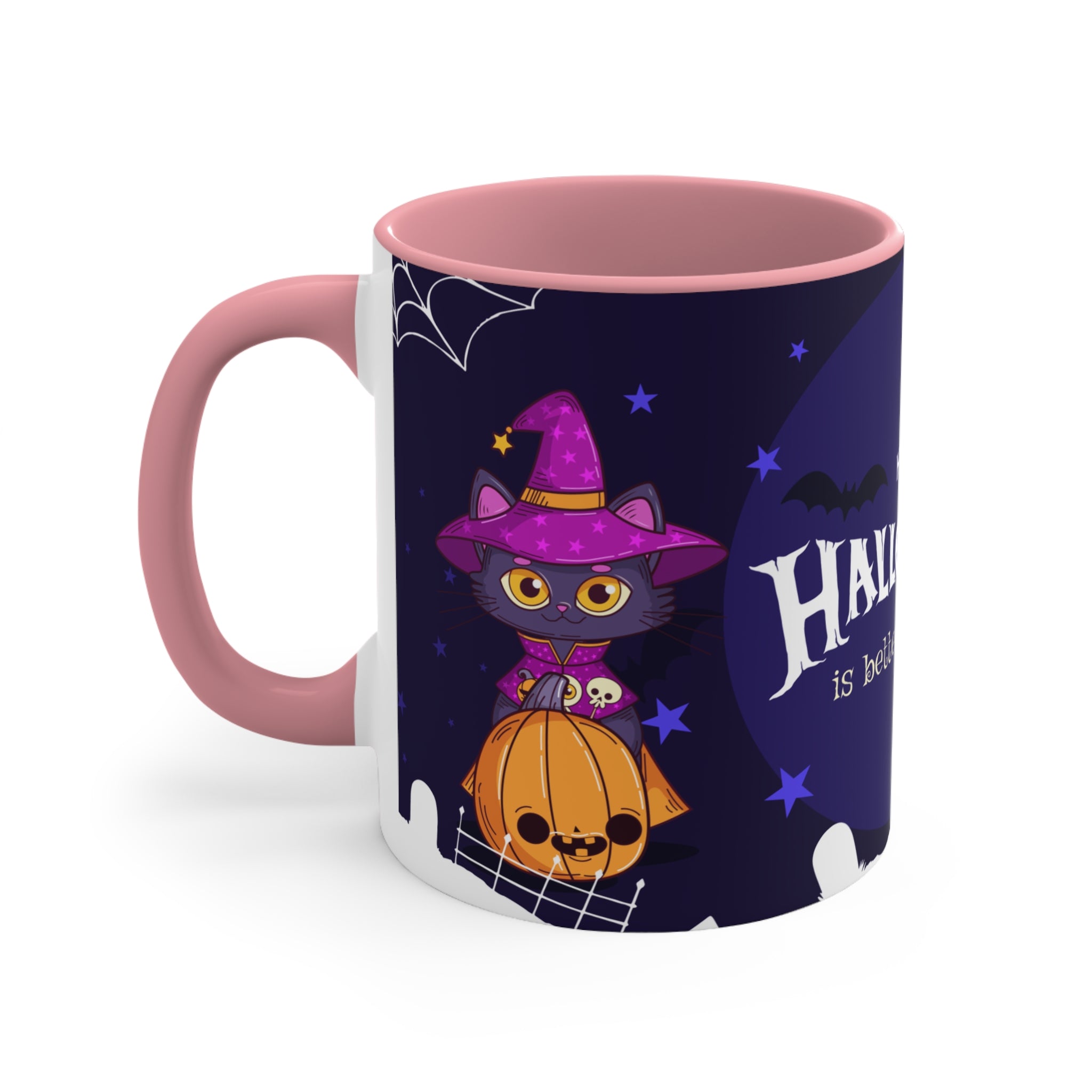 Happy Halloween with Witch's Cats | Colorful Accent Mugs