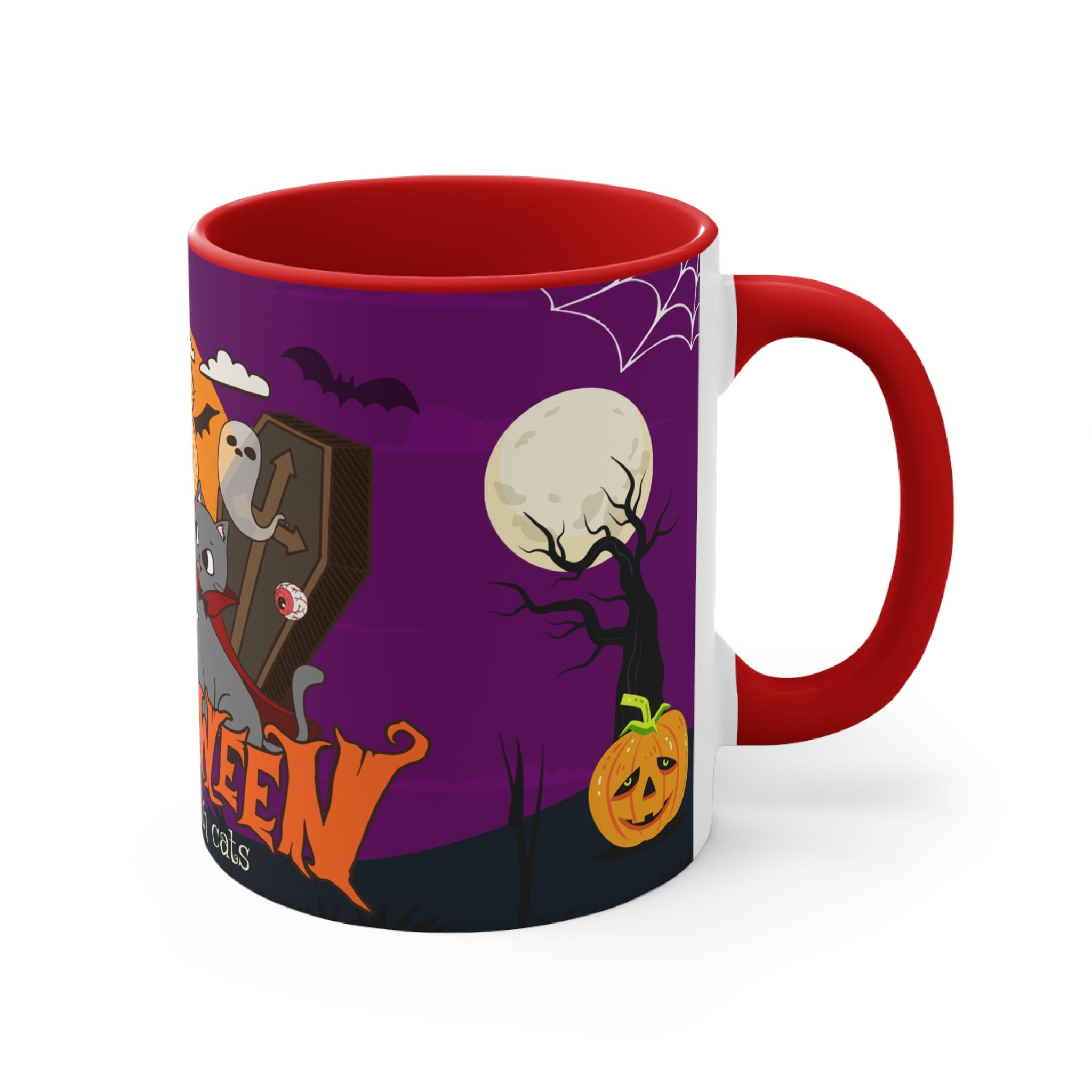 Happy Halloween is Better with Cats | Colorful Accent Mugs
