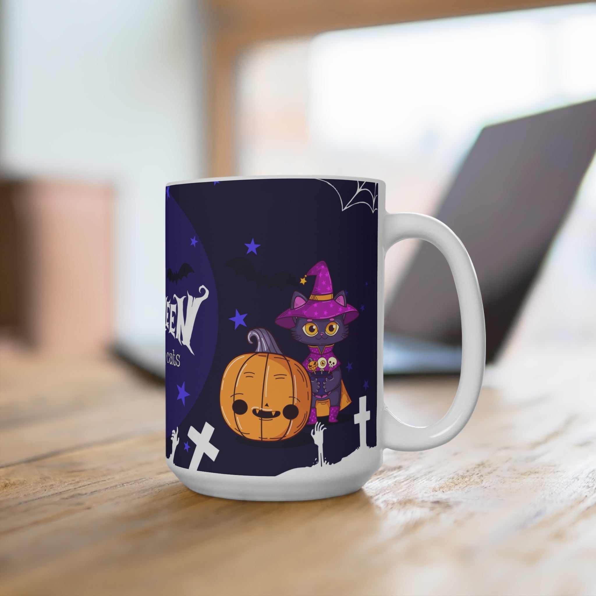 Happy Halloween with Witch's Cats | Mug