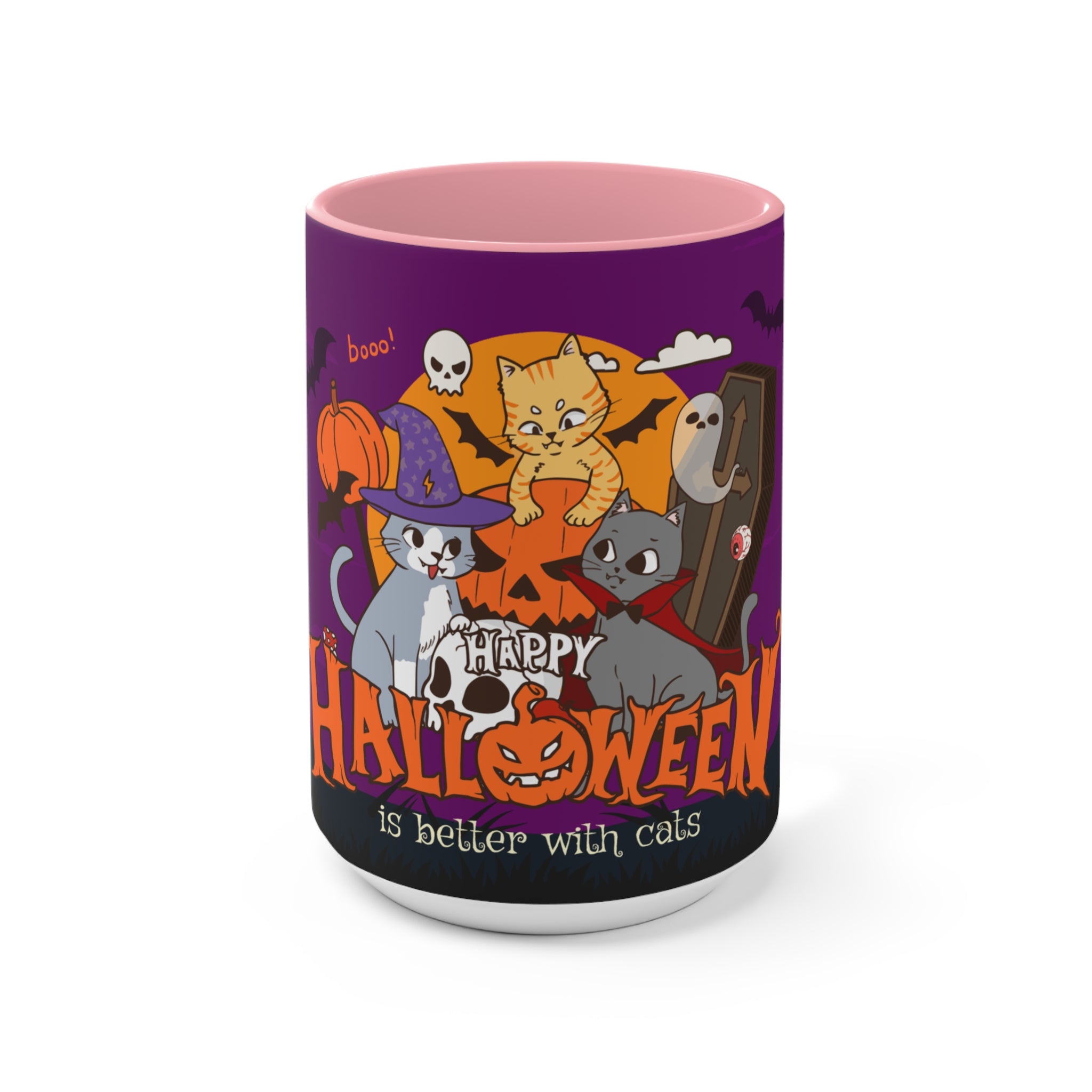 Happy Halloween is Better with Cats | Accent Mugs
