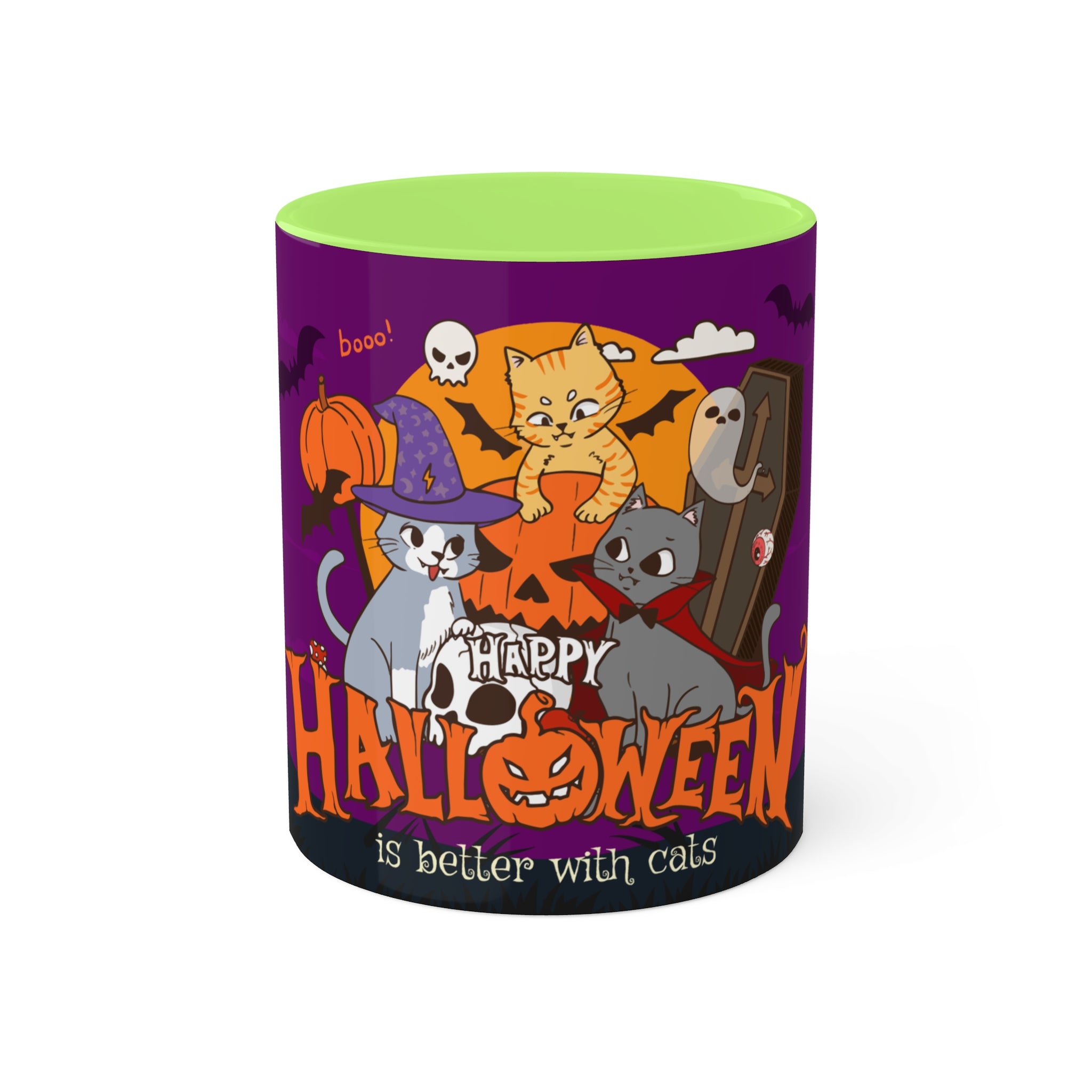 Happy Halloween is Better with Cats | Colorful Mugs
