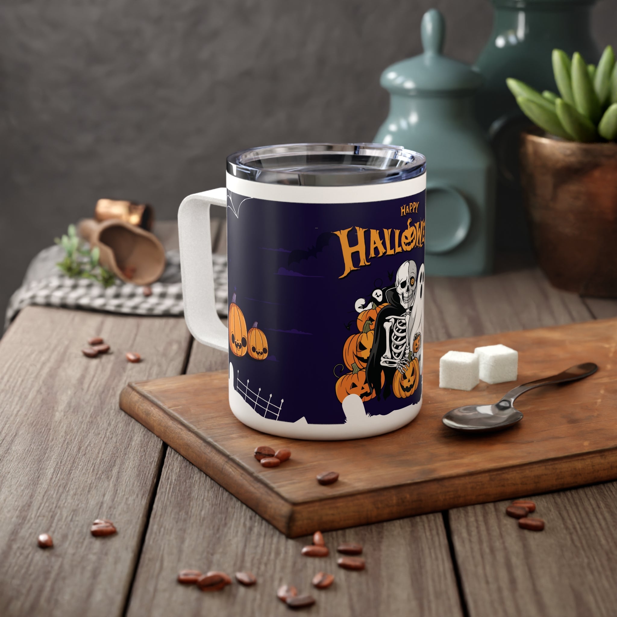 Halloween is Better with Skeleton | Insulated Coffee Mug
