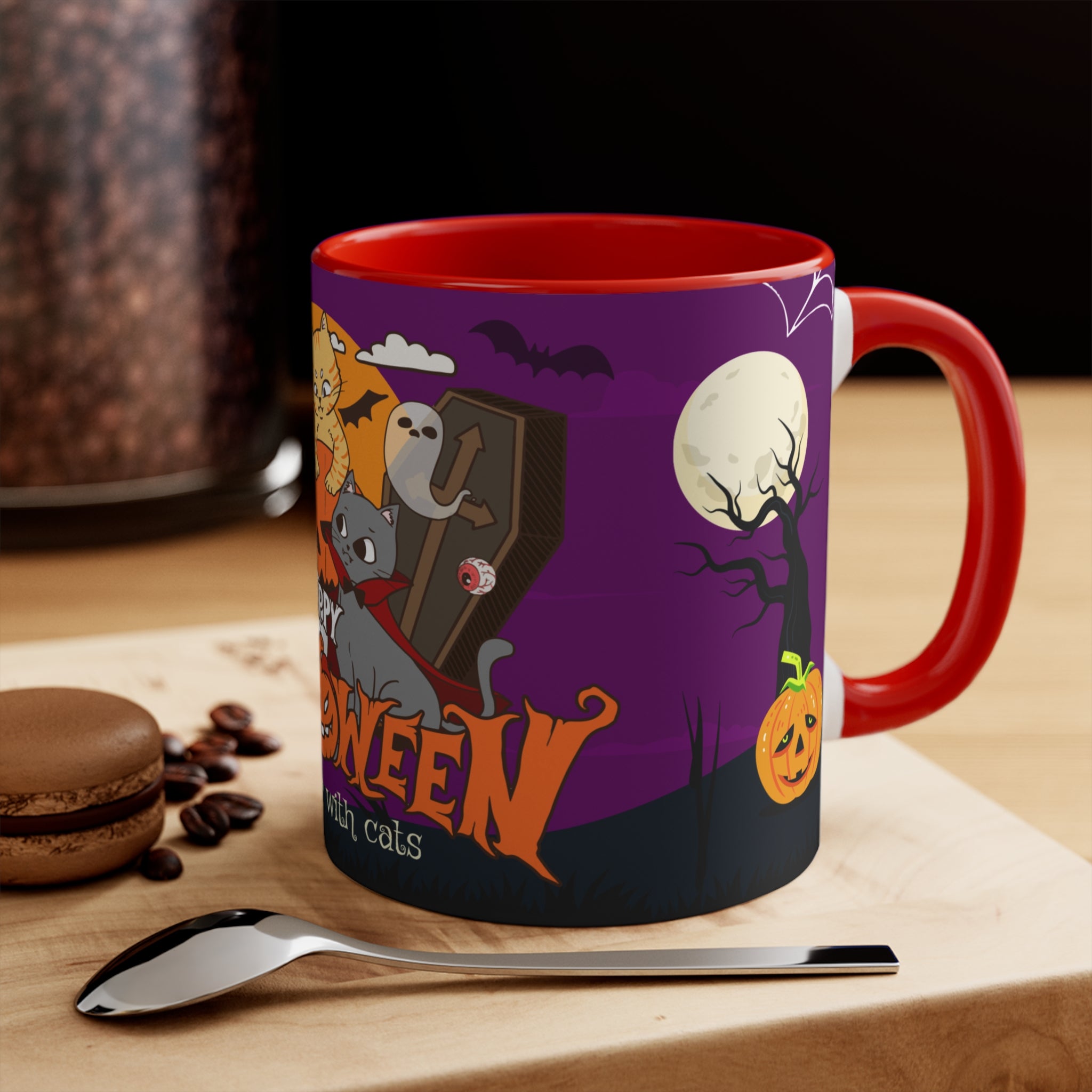 Happy Halloween is Better with Cats | Accent Mugs