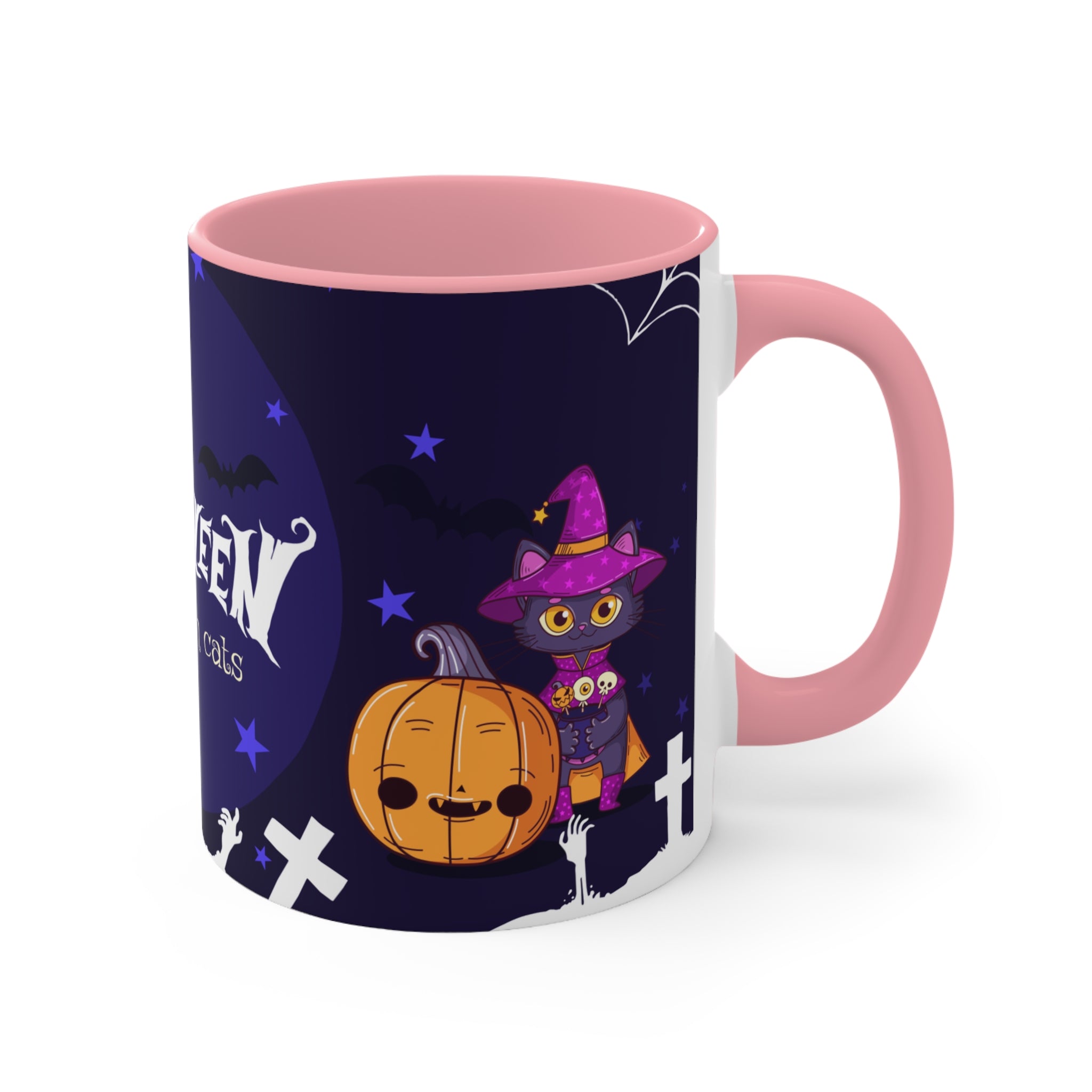 Happy Halloween with Witch's Cats | Accent Mugs