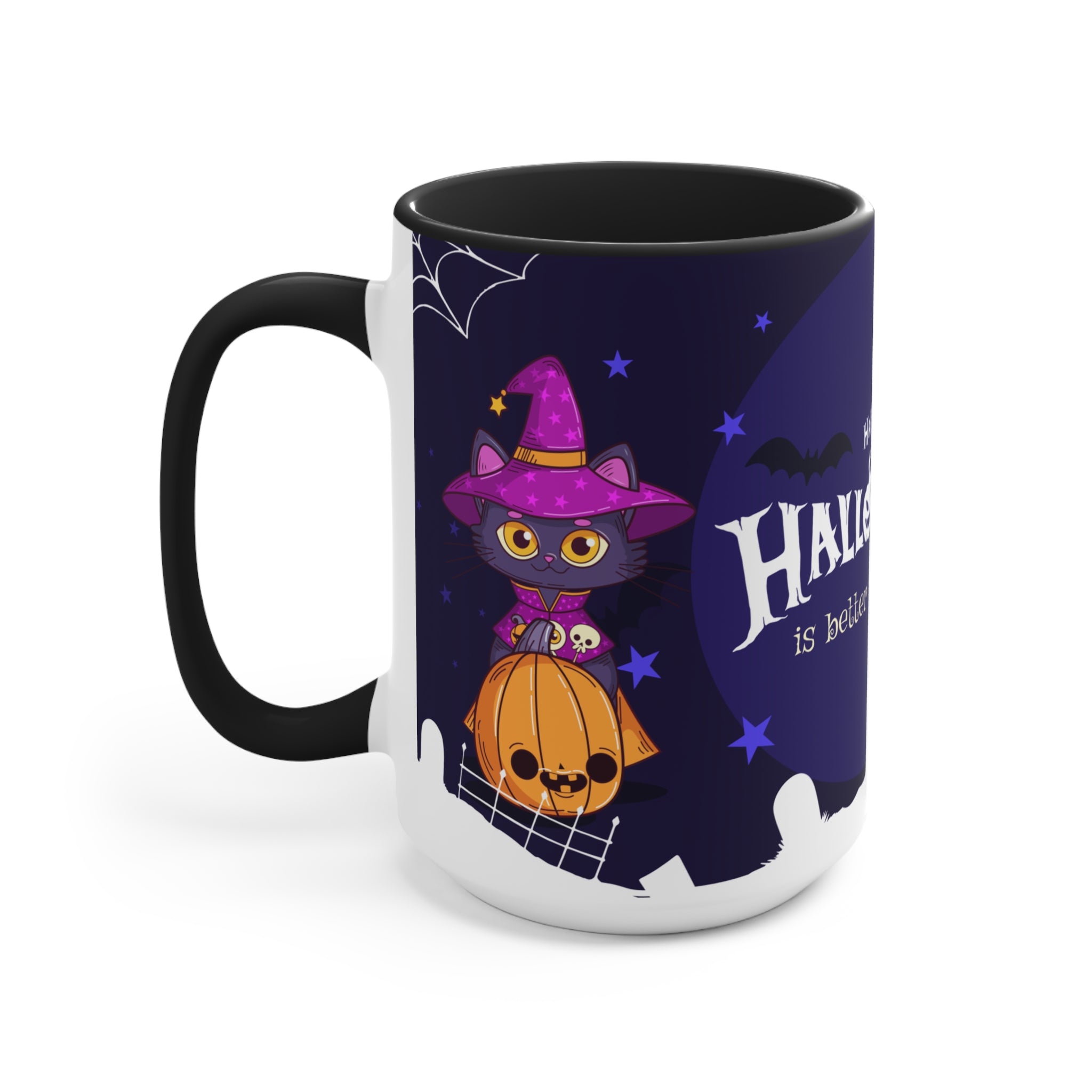 Happy Halloween with Witch's Cats | Accent Mugs