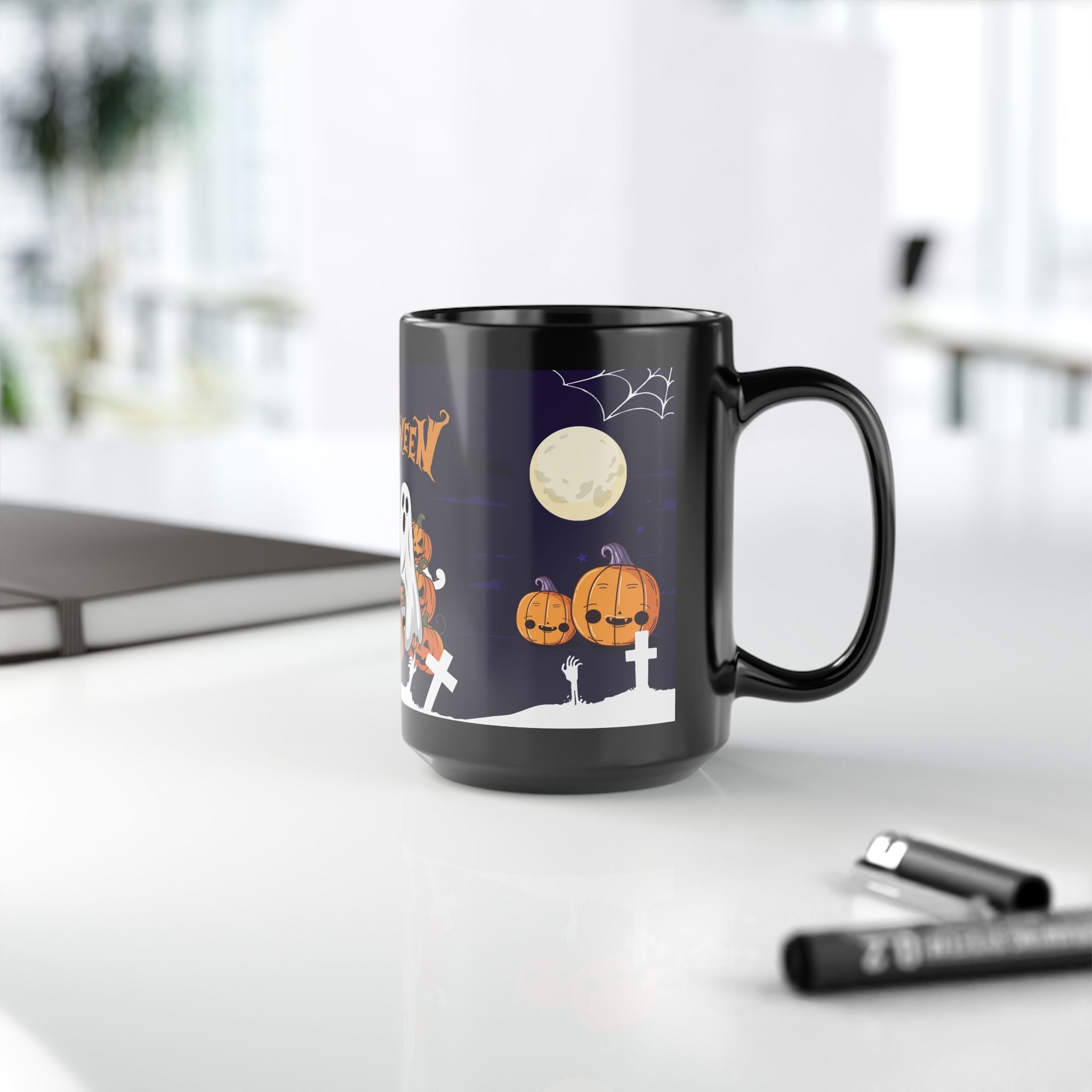 Halloween is Better with Skeleton | Black Mug