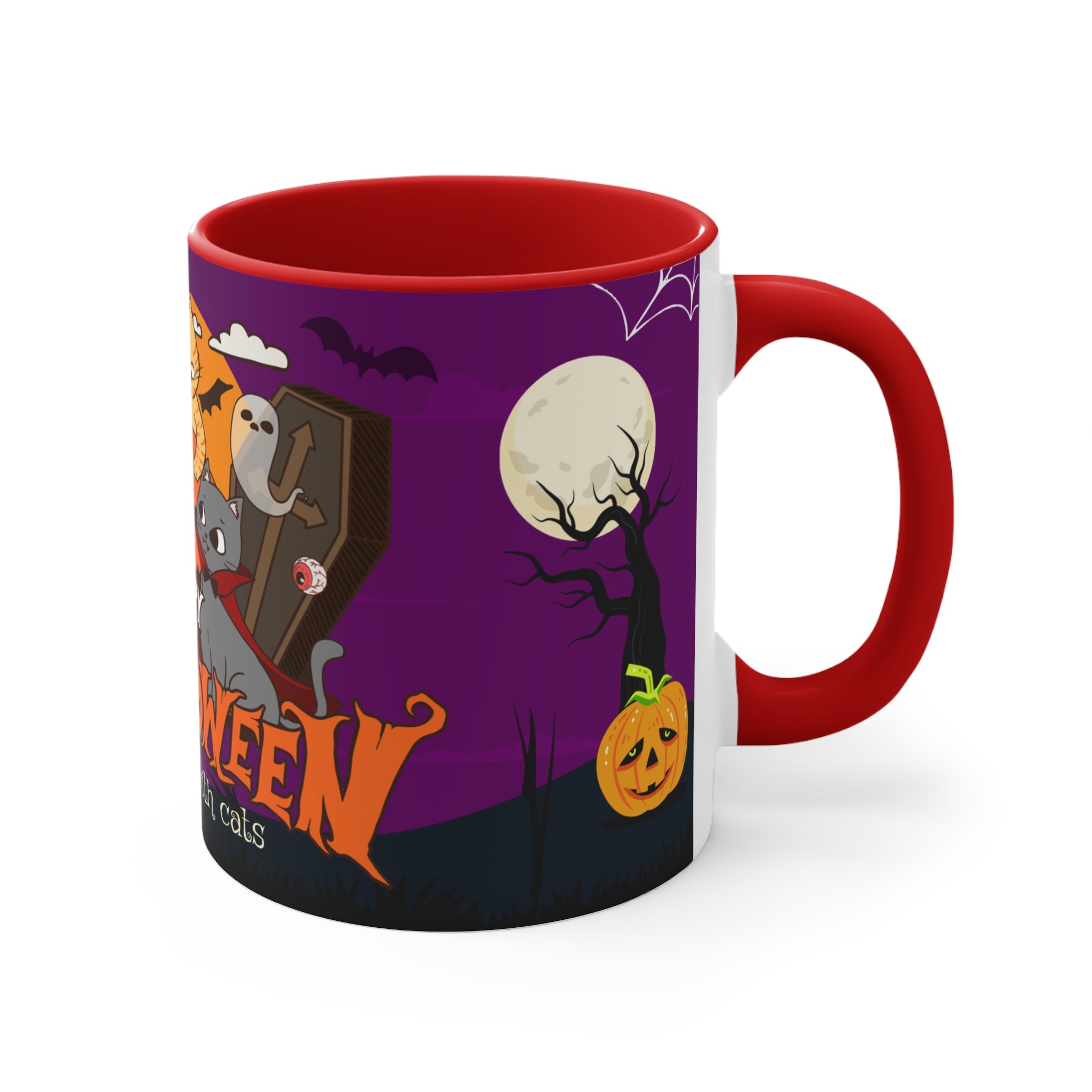 Happy Halloween is Better with Cats | Accent Mugs