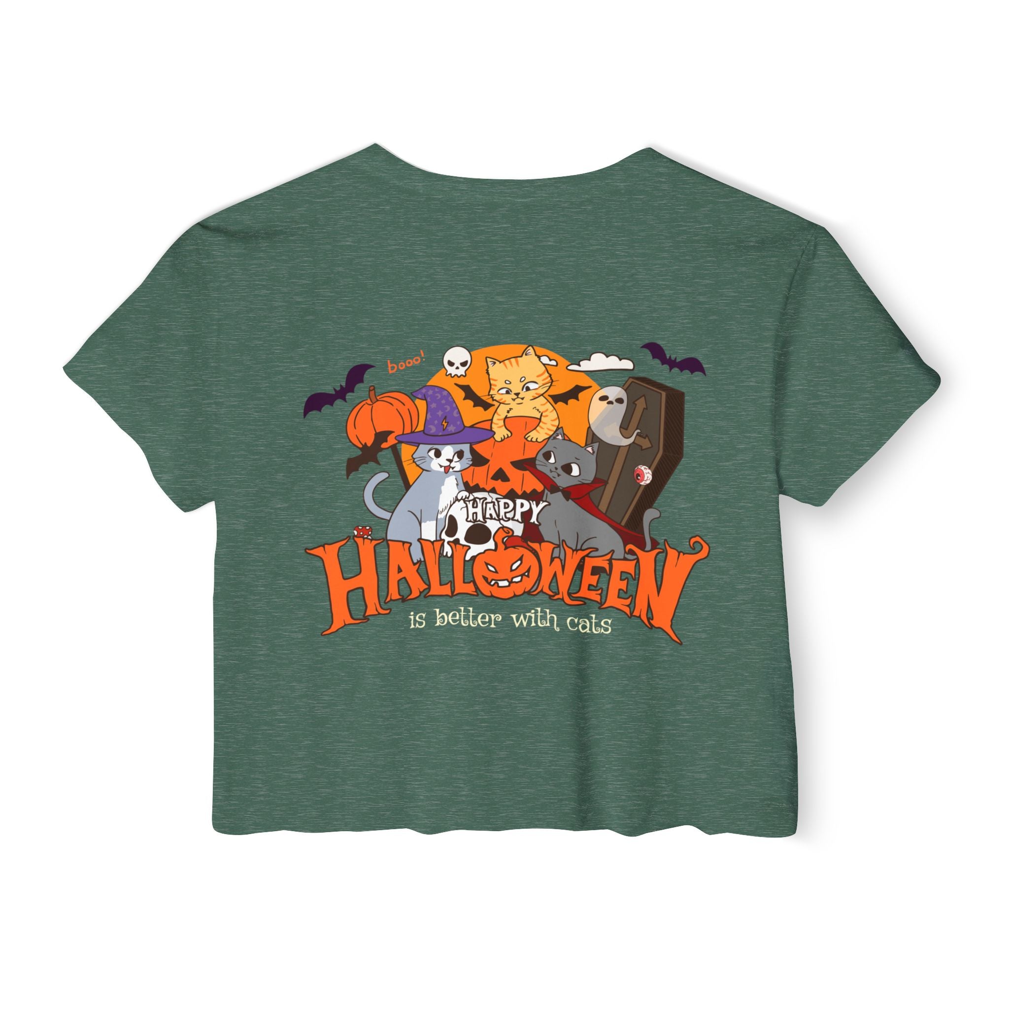 Happy Halloween with Cats | Women's Festival Crop Top