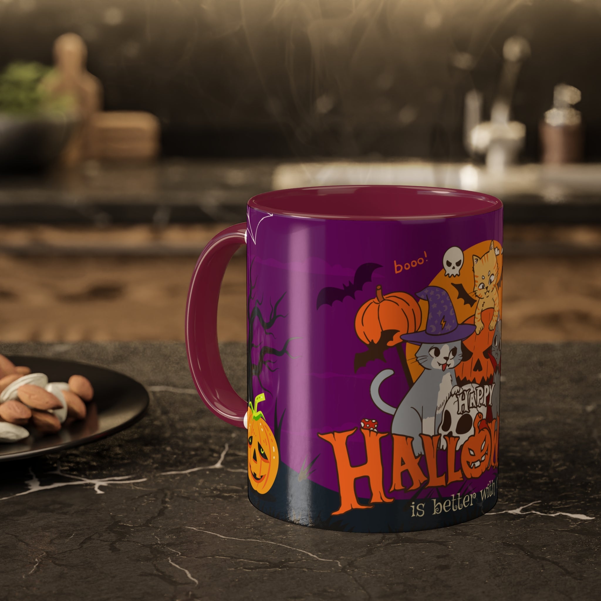 Happy Halloween is Better with Cats | Colorful Mugs
