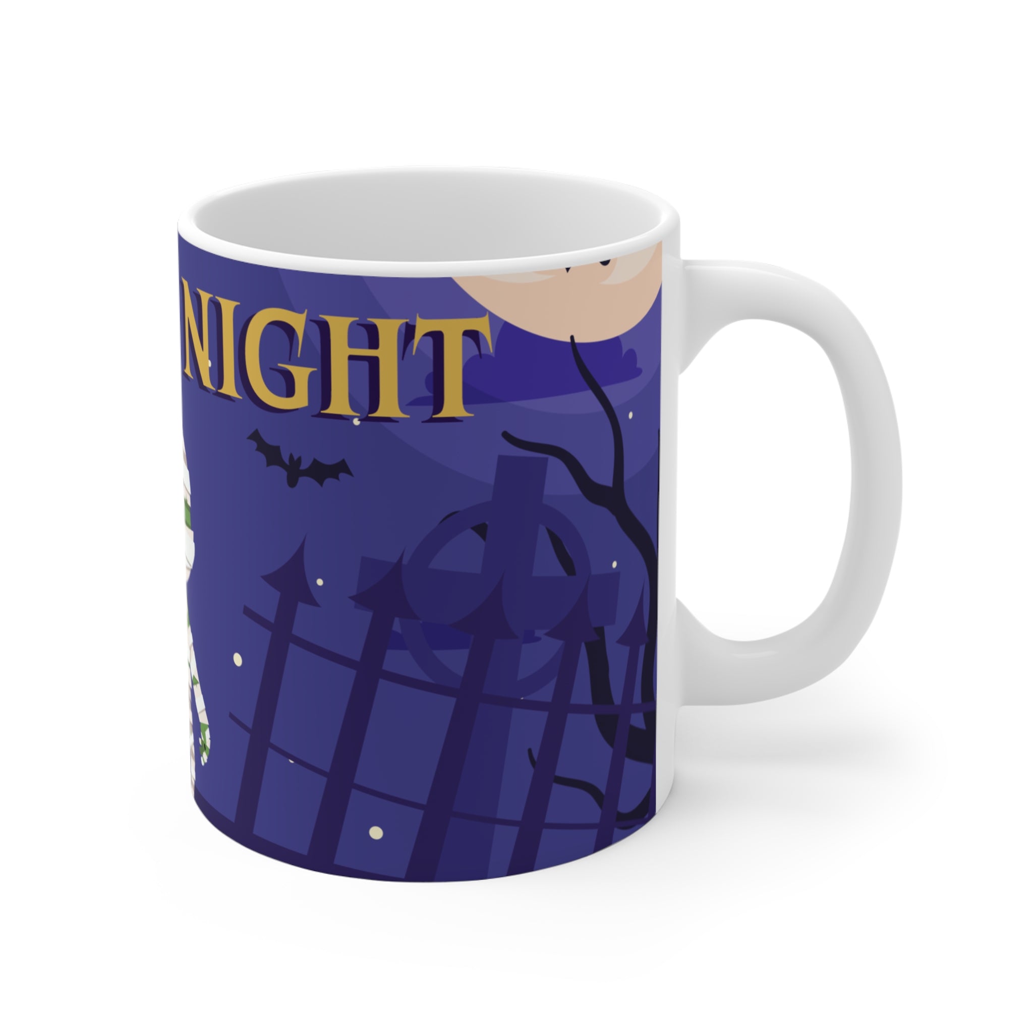 Spooky Night with Mummy in Graveyard | Halloween | Mug