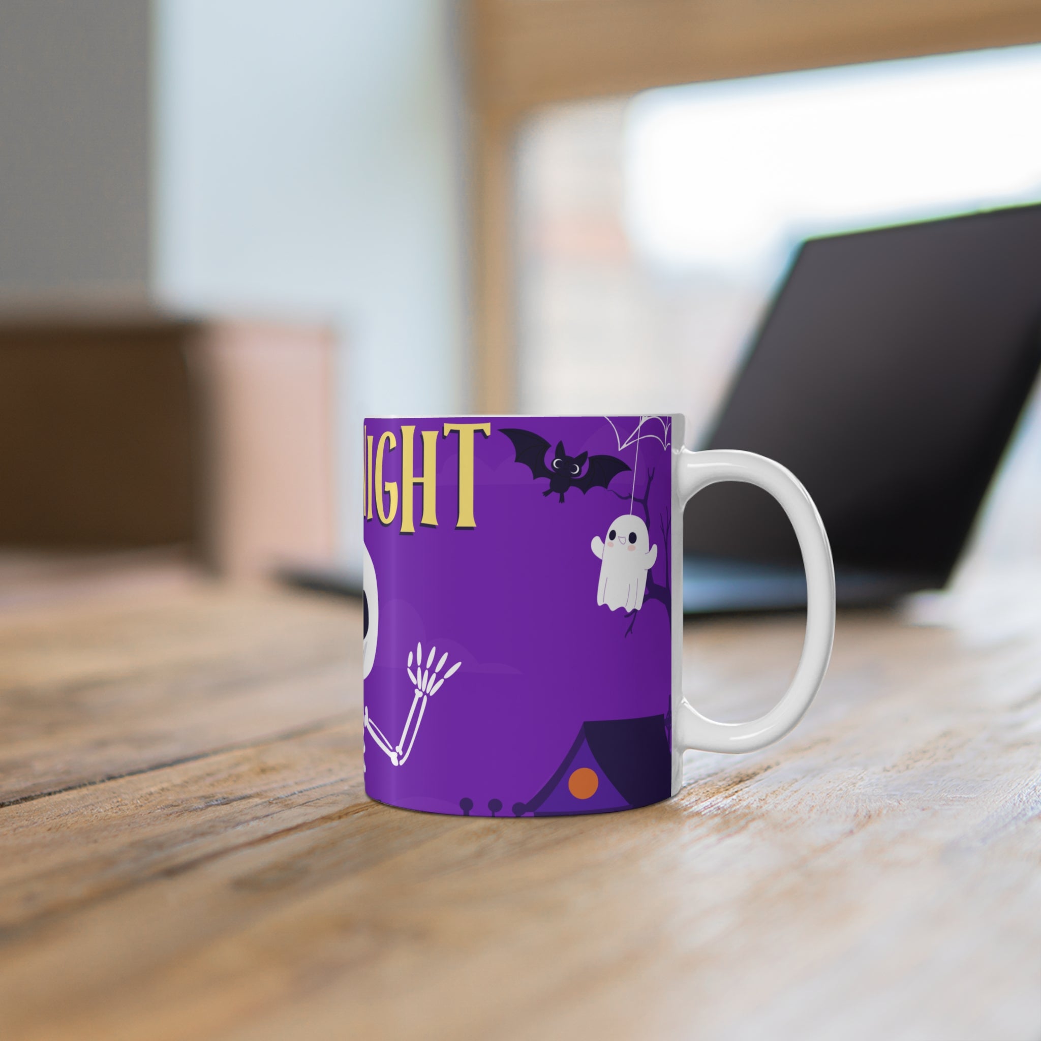 Spooky Night with Halloween Skeleton | Mug