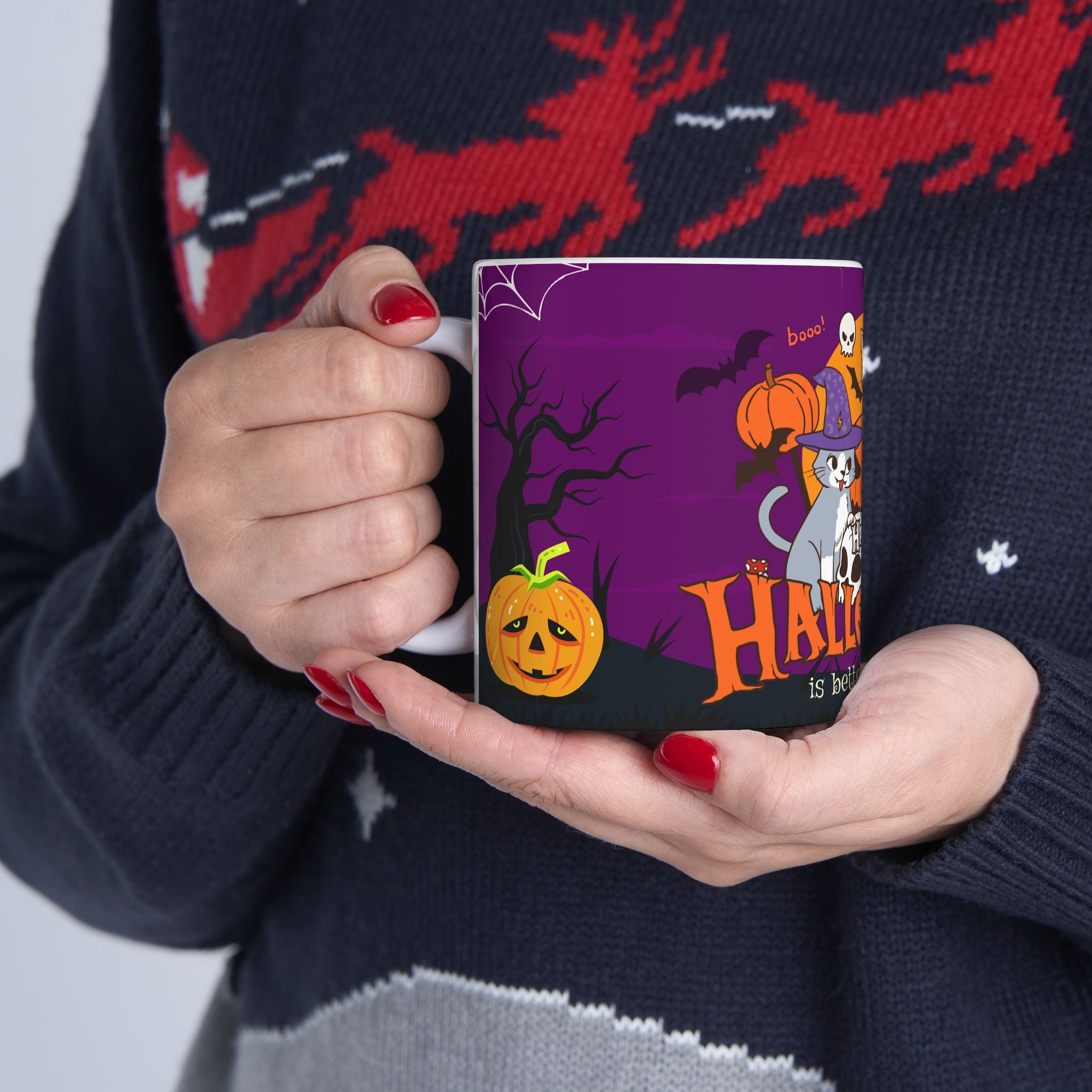 Happy Halloween is Better with Cats | Ceramic Mug
