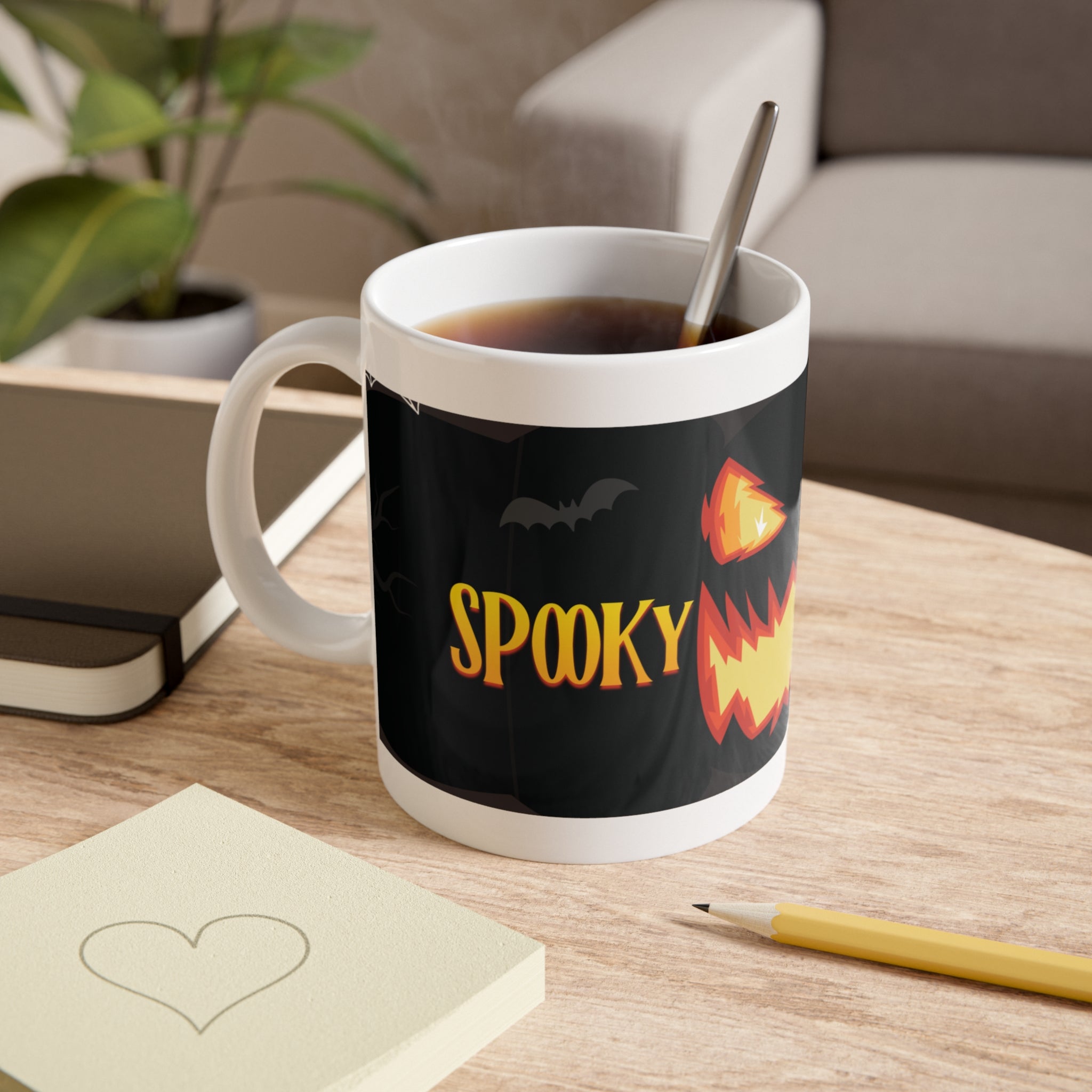 Spooky Halloween Pumpkin | White Ceramic Mug