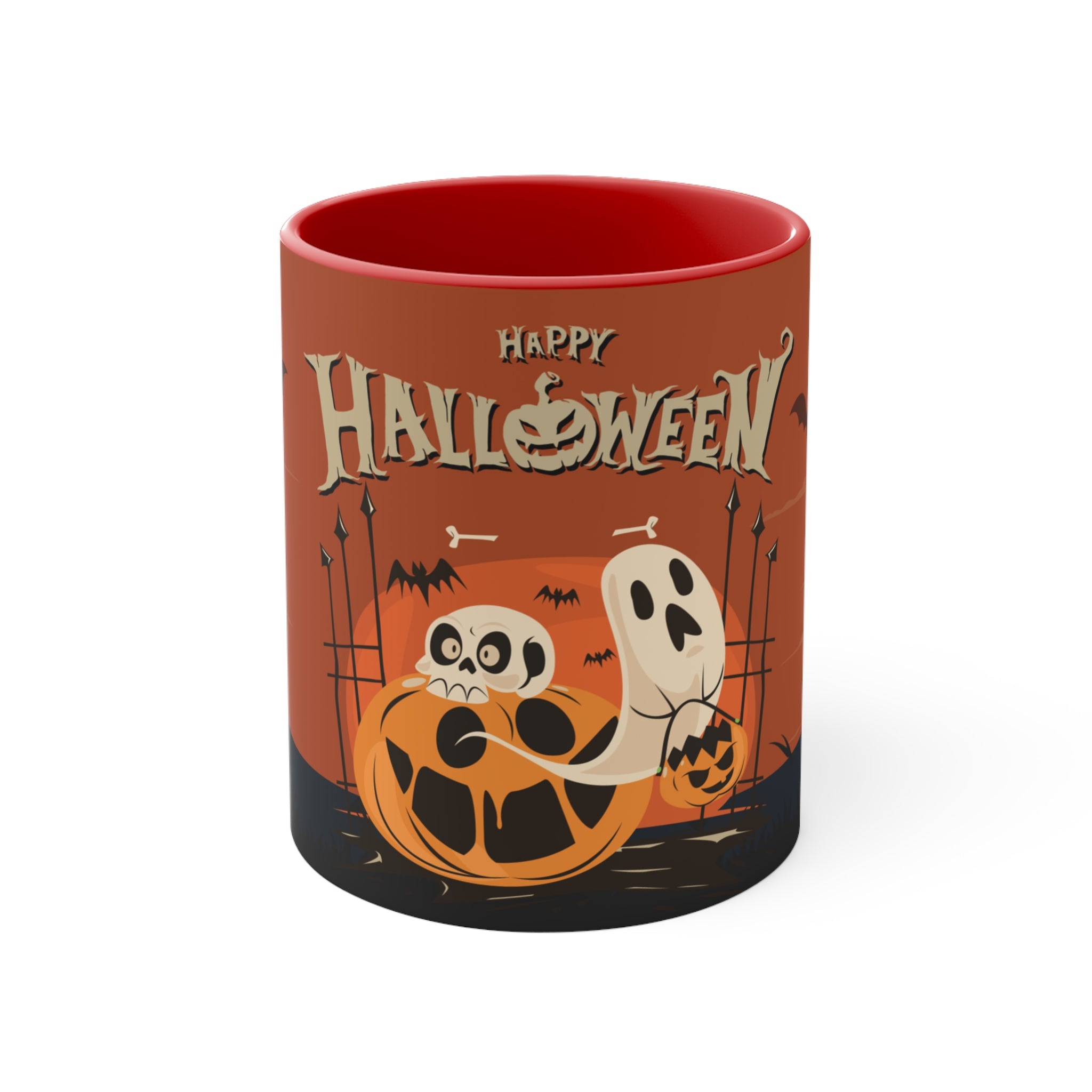 Happy Halloween with Pumpkin | Colorful Accent Mugs