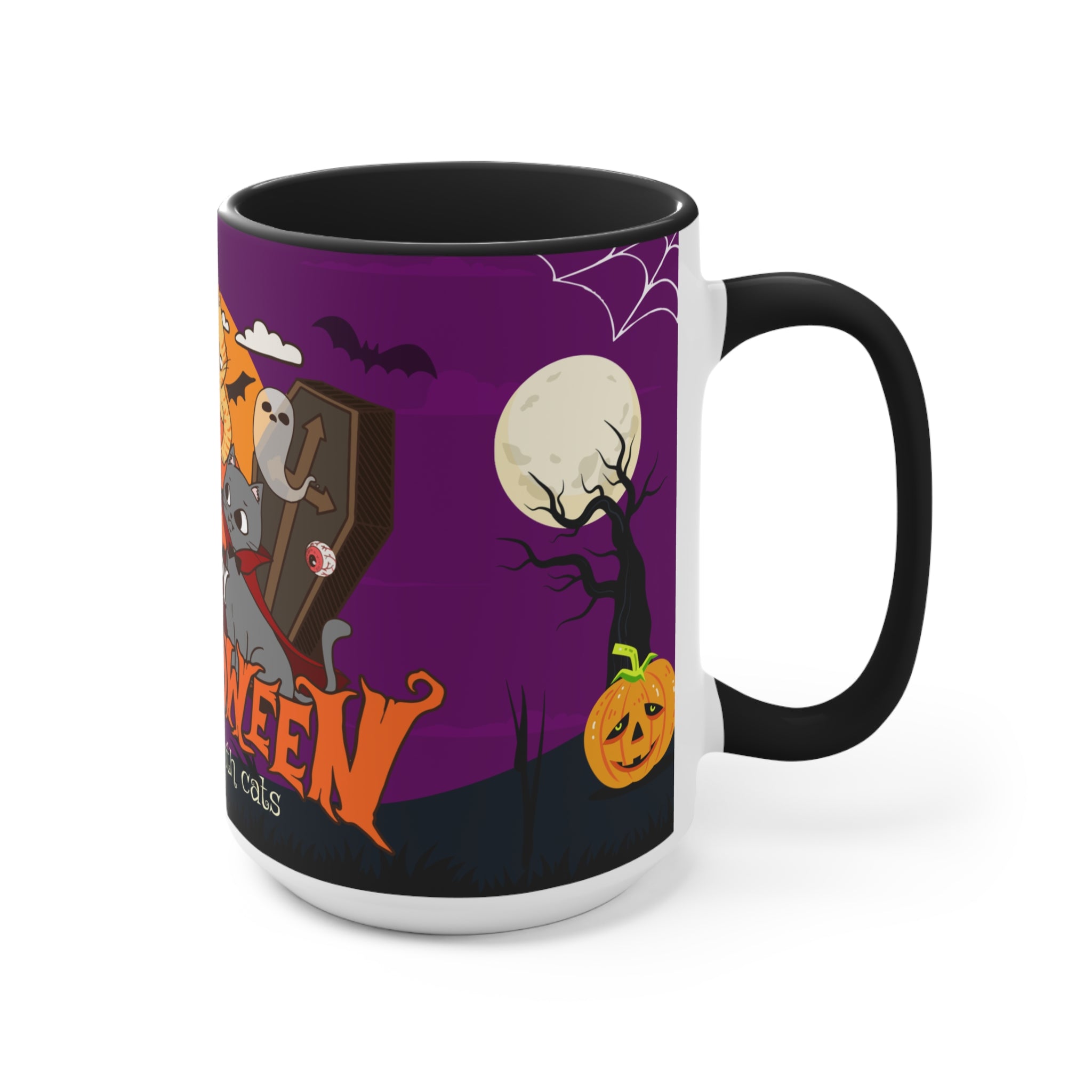 Happy Halloween is Better with Cats | Accent Mugs