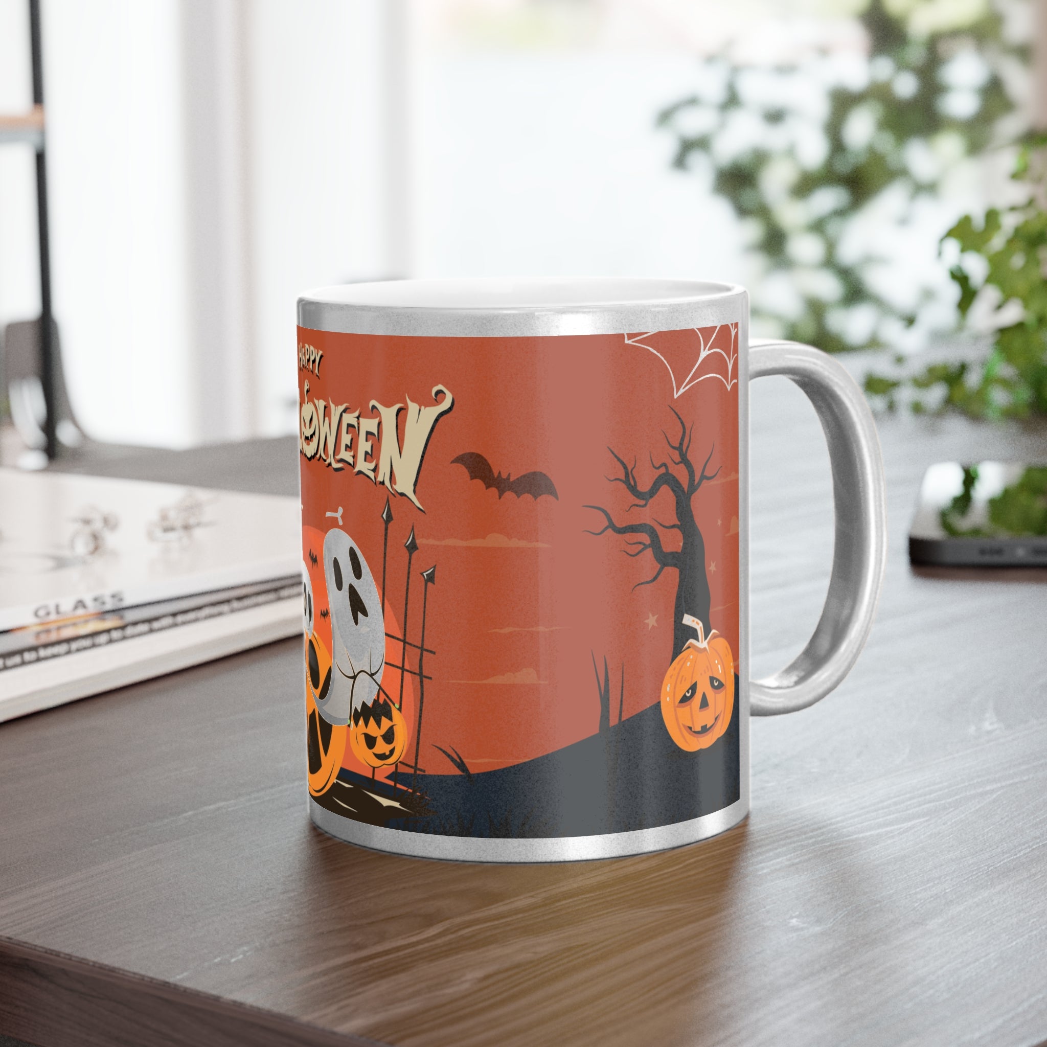Happy Halloween with Pumpkin | Metallic Mug