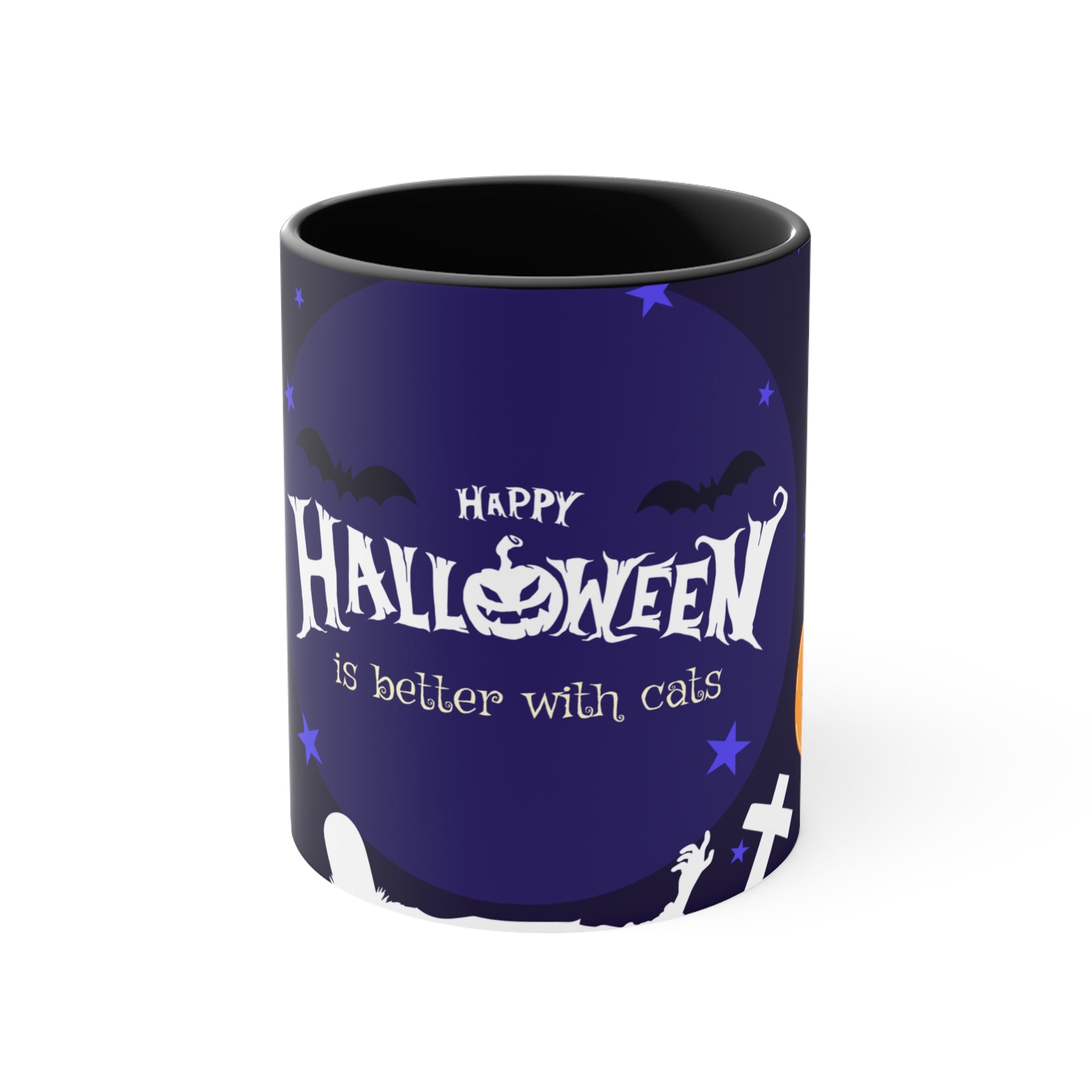 Happy Halloween with Witch's Cats | Accent Mugs
