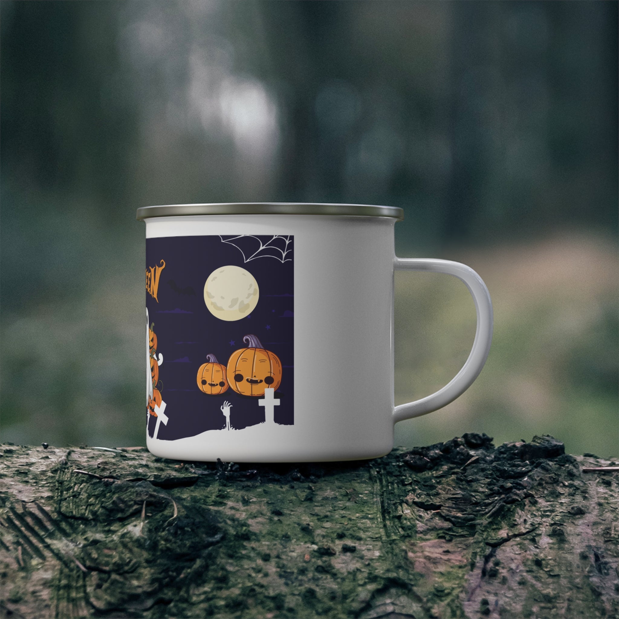 Halloween is Better with Skeleton | Enamel Camping Mug