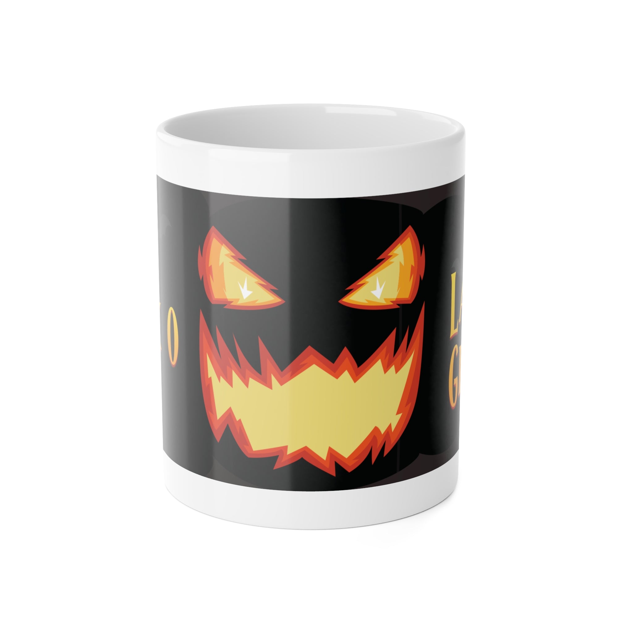 Jack-O'-Lantern Glow | Halloween Pumpkin | White Ceramic Mug