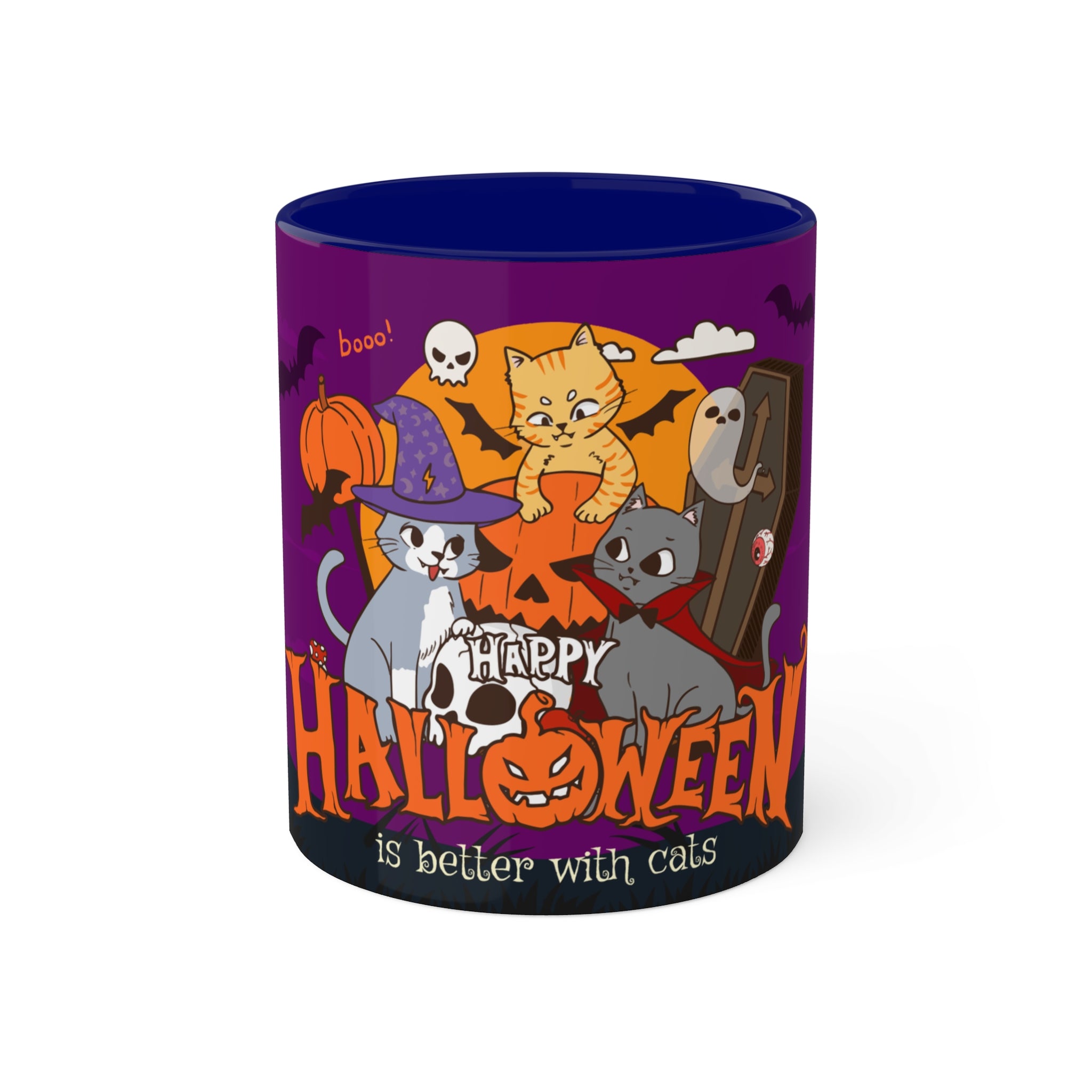 Happy Halloween is Better with Cats | Colorful Mugs