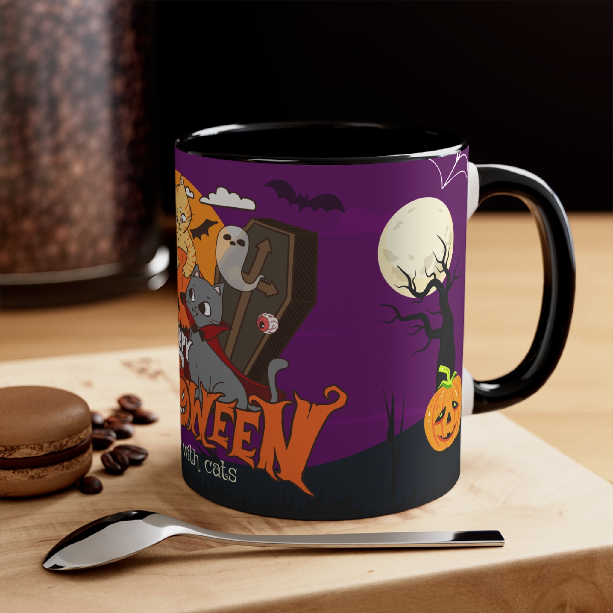 Happy Halloween is Better with Cats | Accent Mugs