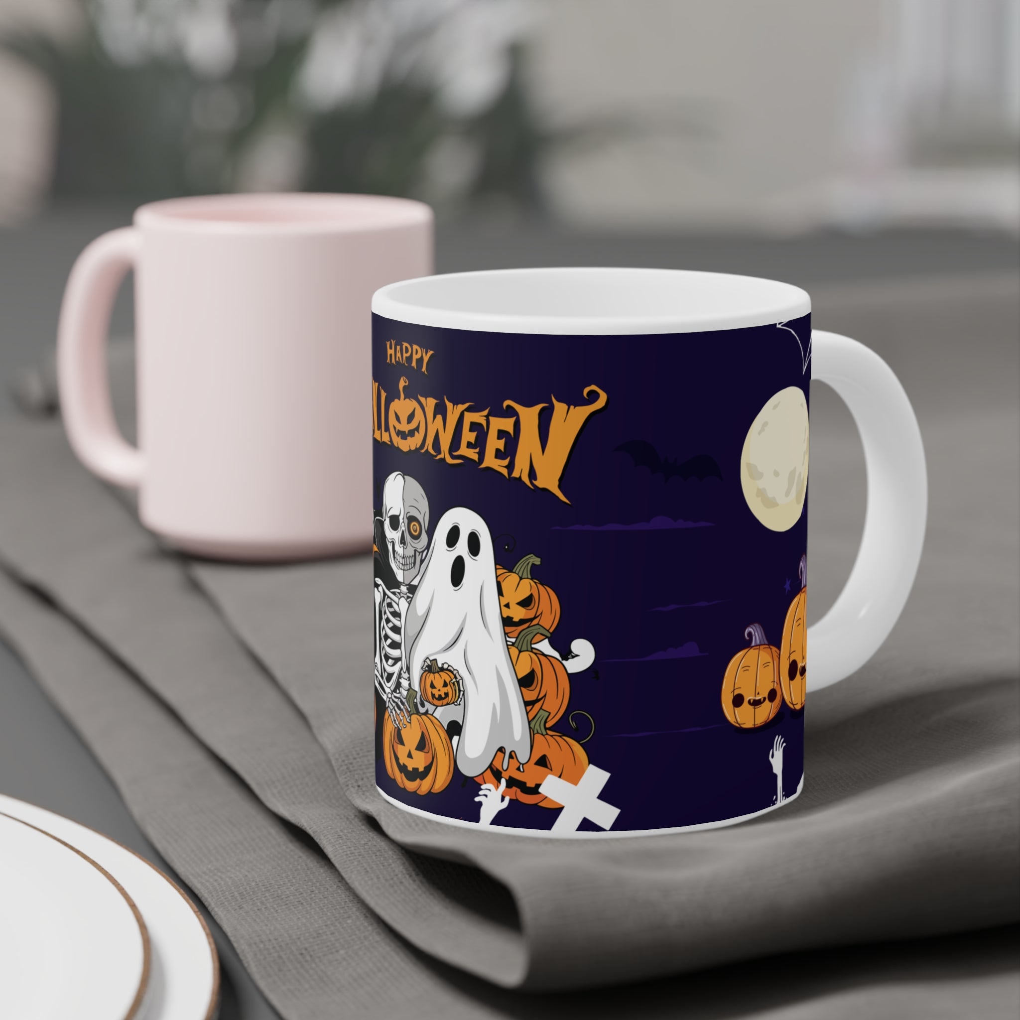 Halloween is Better with Skeleton | Ceramic Mugs